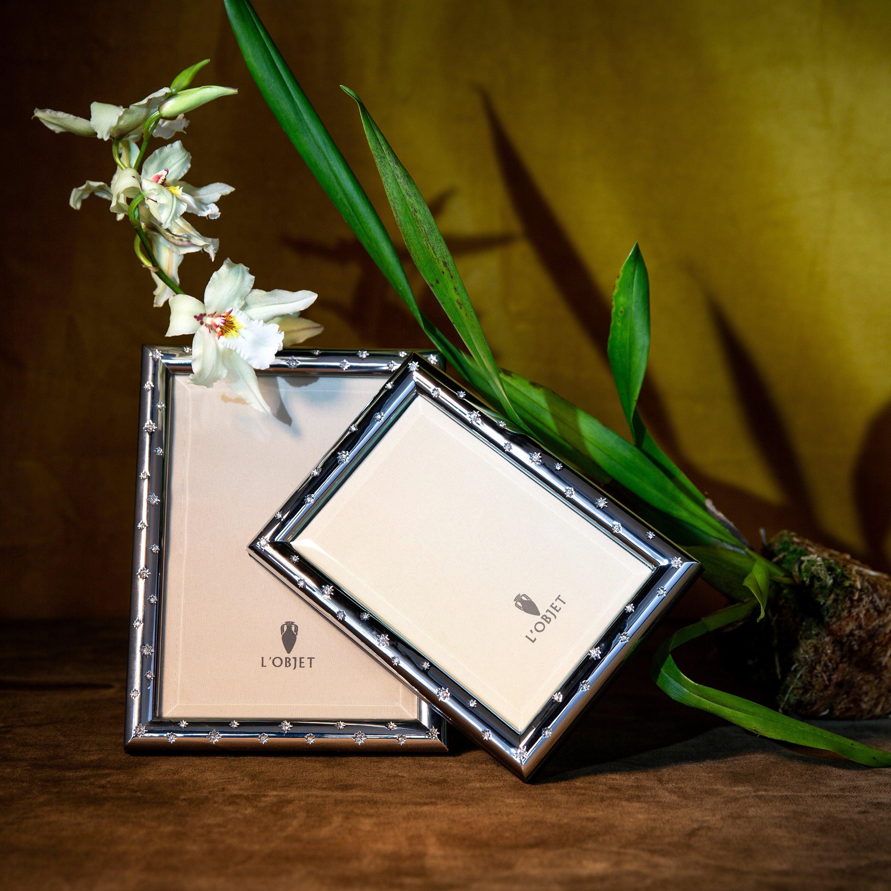 Stars Frame Platinum - Elegant Photo Frame for Home Decor, Office Display & Gift Giving | Perfect for Wall Art, Wedding Photos & Family Memories