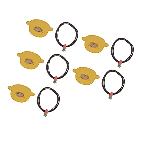 Cute Cartoon Duck Hair Clips 10PCS - Artificial Leather Hair Ropes for Women with Broken Hair | Daily Wear Hair Accessories for School, Work & Party