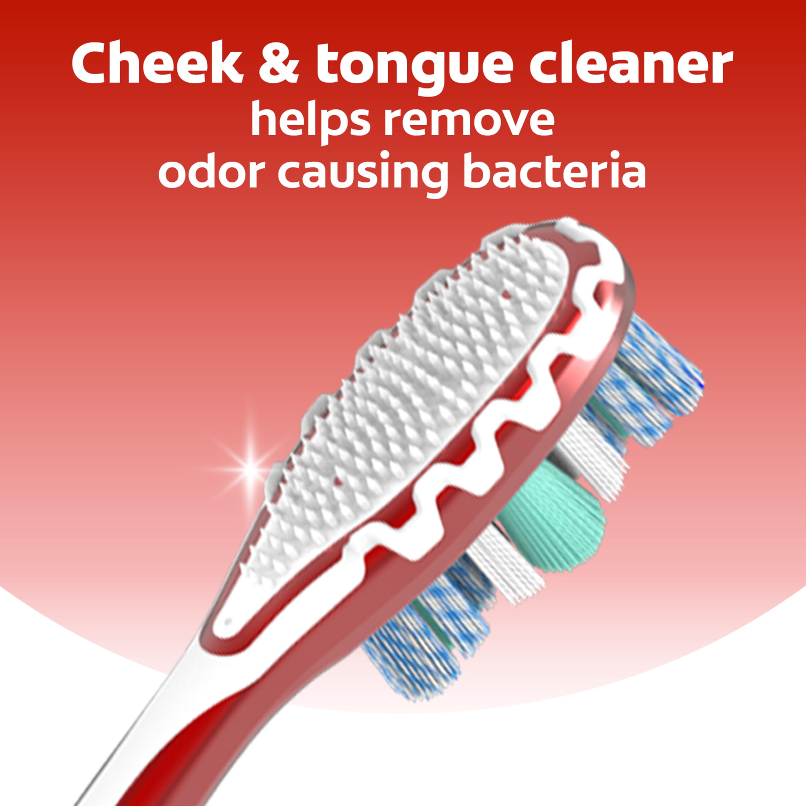 Colgate 360 Advanced Optic White Whitening Toothbrush with Tongue Cleaner - Soft Bristles, 4 Pack - for Sensitive Teeth & Fresh Breath - Perfect for Home, Travel & Daily Oral Care