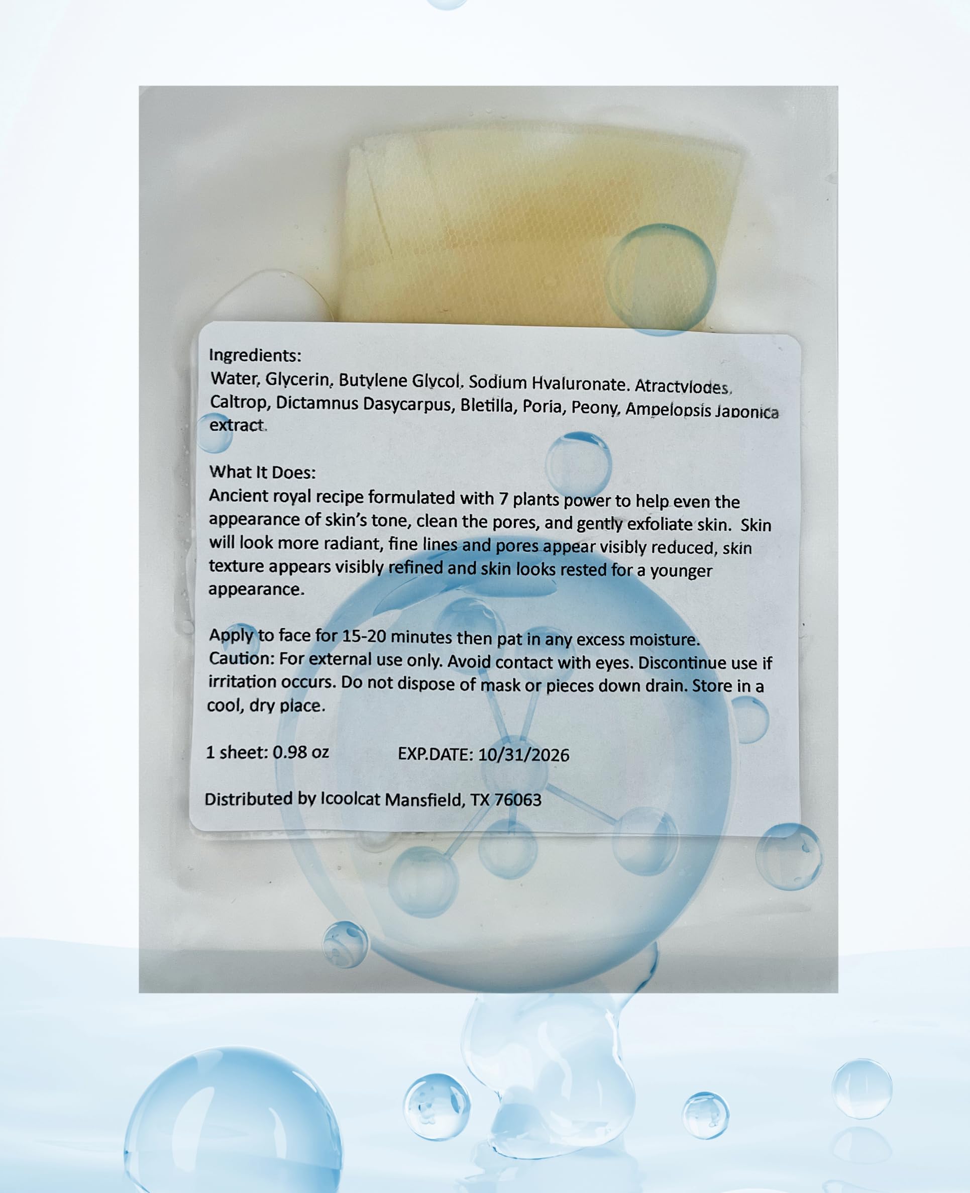 7 Wonders Plant Extract Facial Masks - 5 Pack | Natural Clean Beauty, Moisturizing, Brightening & Hydrating | Acne & Uneven Skin Tone Treatment | Perfect for Spa Night, Self-Care Routine & Travel Skincare