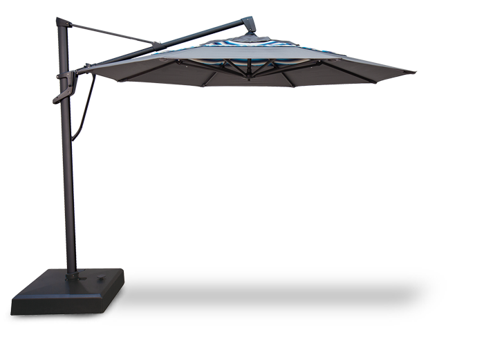 11' AKZ PLUS Octagon Cantilever Umbrella - Outdoor Patio Sun Shade with Adjustable Tilt for Garden, Poolside, and Backyard Relaxation