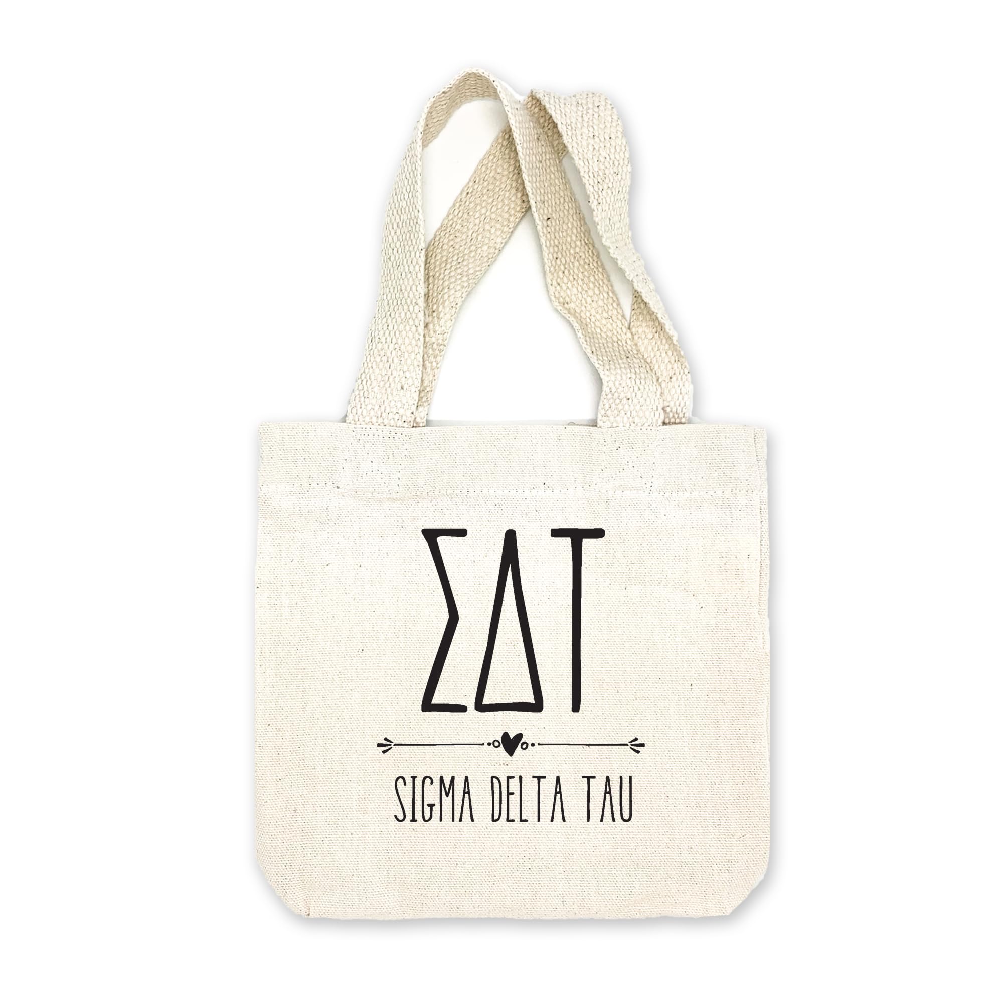Stylized Mini Tote Bag with Greek Letters & Sorority Name - Perfect Sorority Gifts & Goodie Bags for College Sisters - Great for Rush Week, Bid Day & Greek Life Events