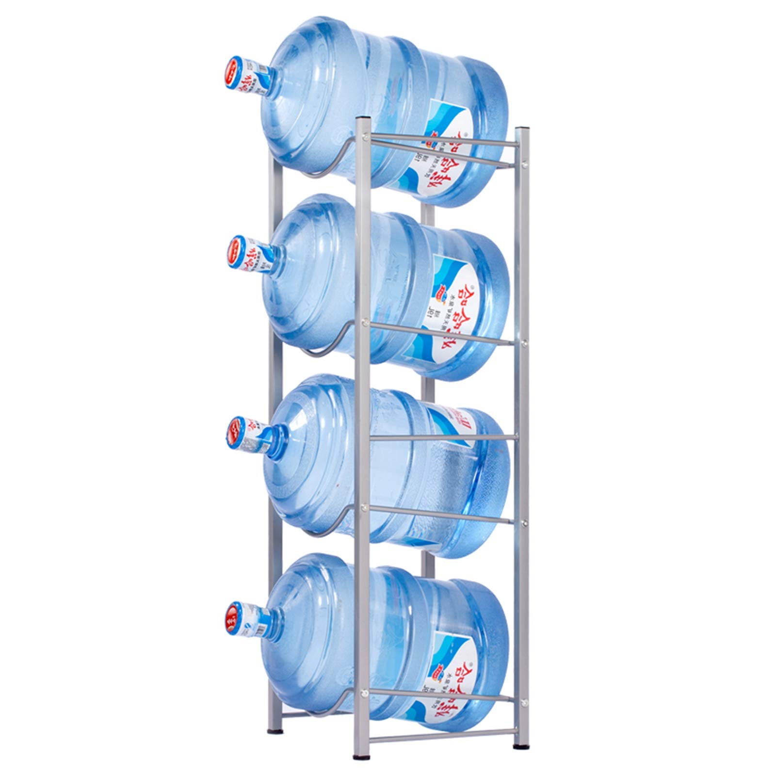 4-Tier Heavy Duty Water Bottle Storage Rack | Detachable Cooler Jug Organizer for 5 Gallon Bottles | Perfect for Kitchen, Office, Garage & Outdoor Camping