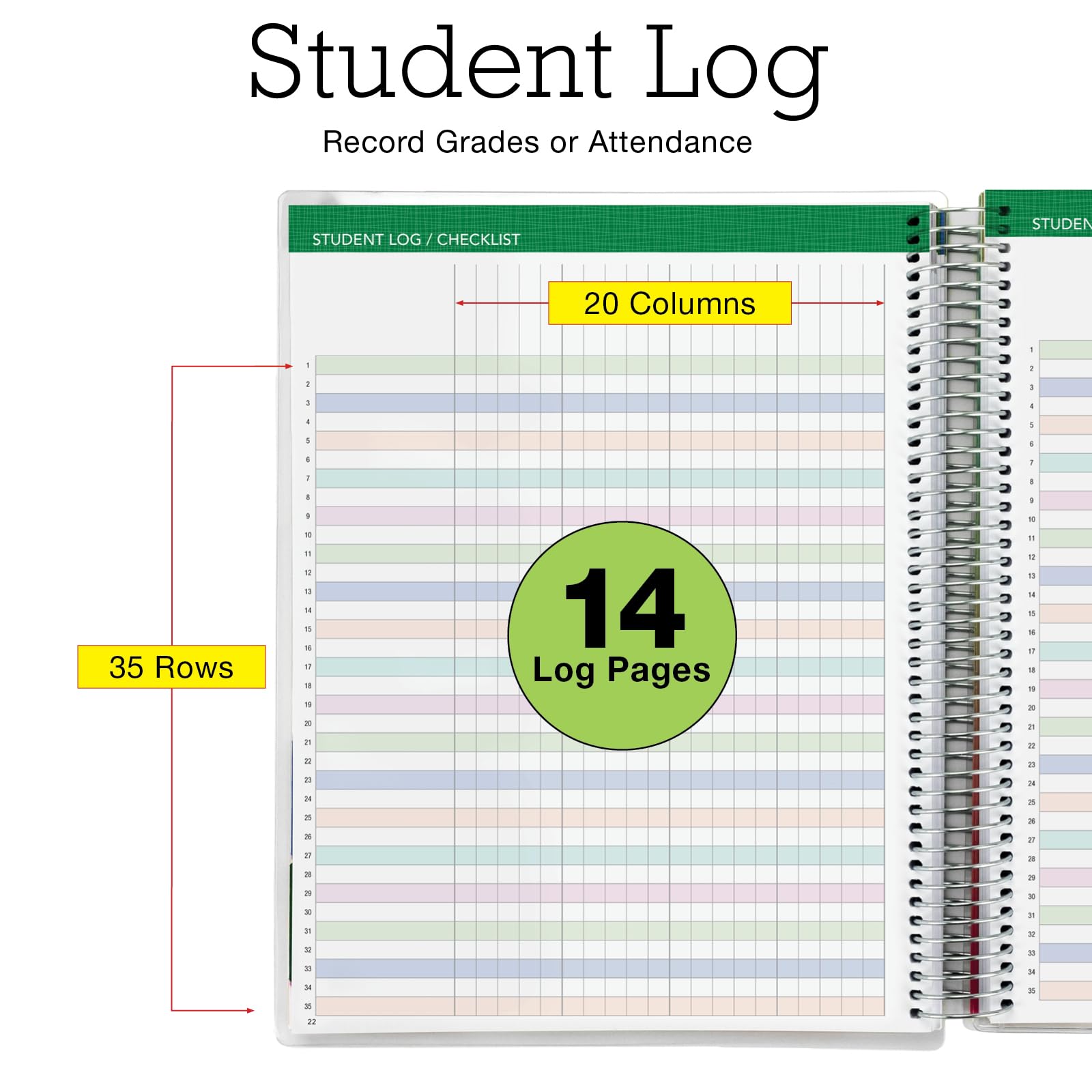 2024-2025 Teacher Planner - 8.5x11 Dated Academic Calendar with Weekly/Monthly Organizer, 7 Period Lesson Plan, Pocket Folder & Stickers - Watercolor Design for Classroom Organization & Teacher Gifts