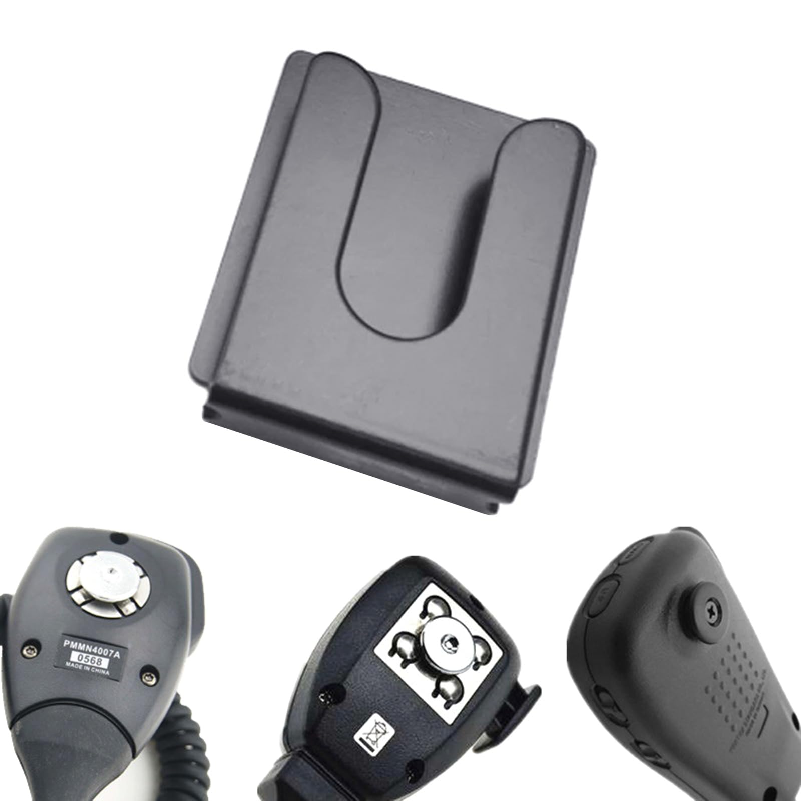 FPOUT CB Mic Holder - Metal Hook Clip for Car Radio & Walkie-Talkie Microphone - Secure Mount for Mobile Communication - Perfect for Truckers, Off-Roading & Emergency Vehicles