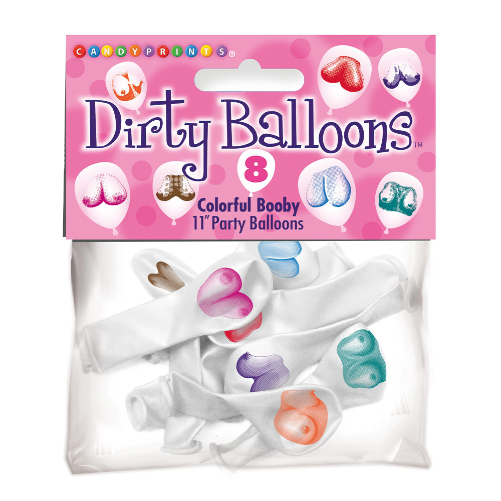 Colorful Booby Balloons 8 Pack - Fun Party Decorations for Birthdays, Bachelorette Parties & Adult Events