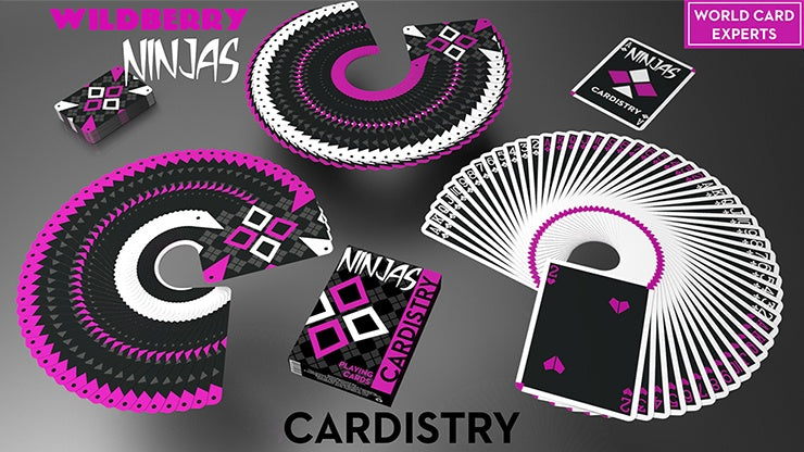 Cardistry Ninja Wildberry Playing Cards - Premium Deck for Card Tricks, Magic & Flourishing - Perfect for Magicians, Cardists & Beginners | Ideal for Performances, Practice & Gifts