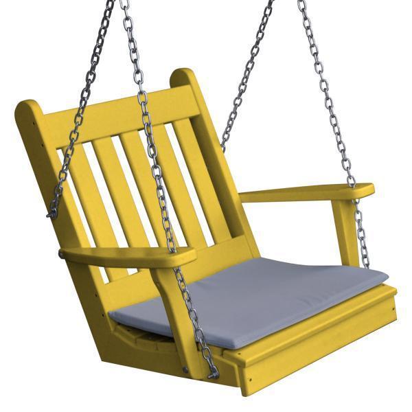 Traditional English Style Poly Rattan Swing Chair - A&L Furniture for Patio, Garden, or Porch Relaxation