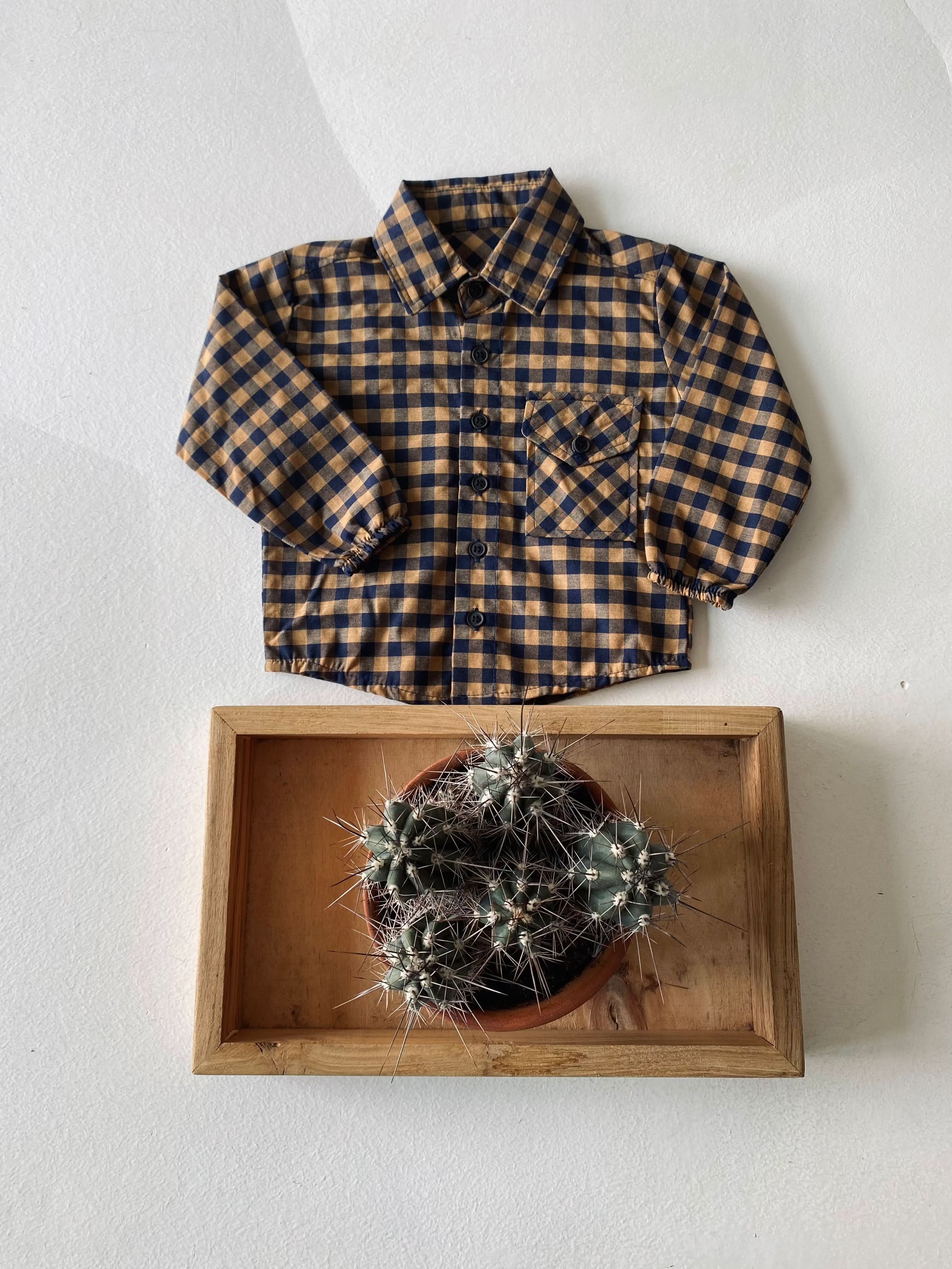 Stylish Plaid Shirt for Babies - Soft & Comfortable Cotton Baby Shirt for Boys & Girls - Perfect for Casual Outings, Family Photos & Everyday Wear