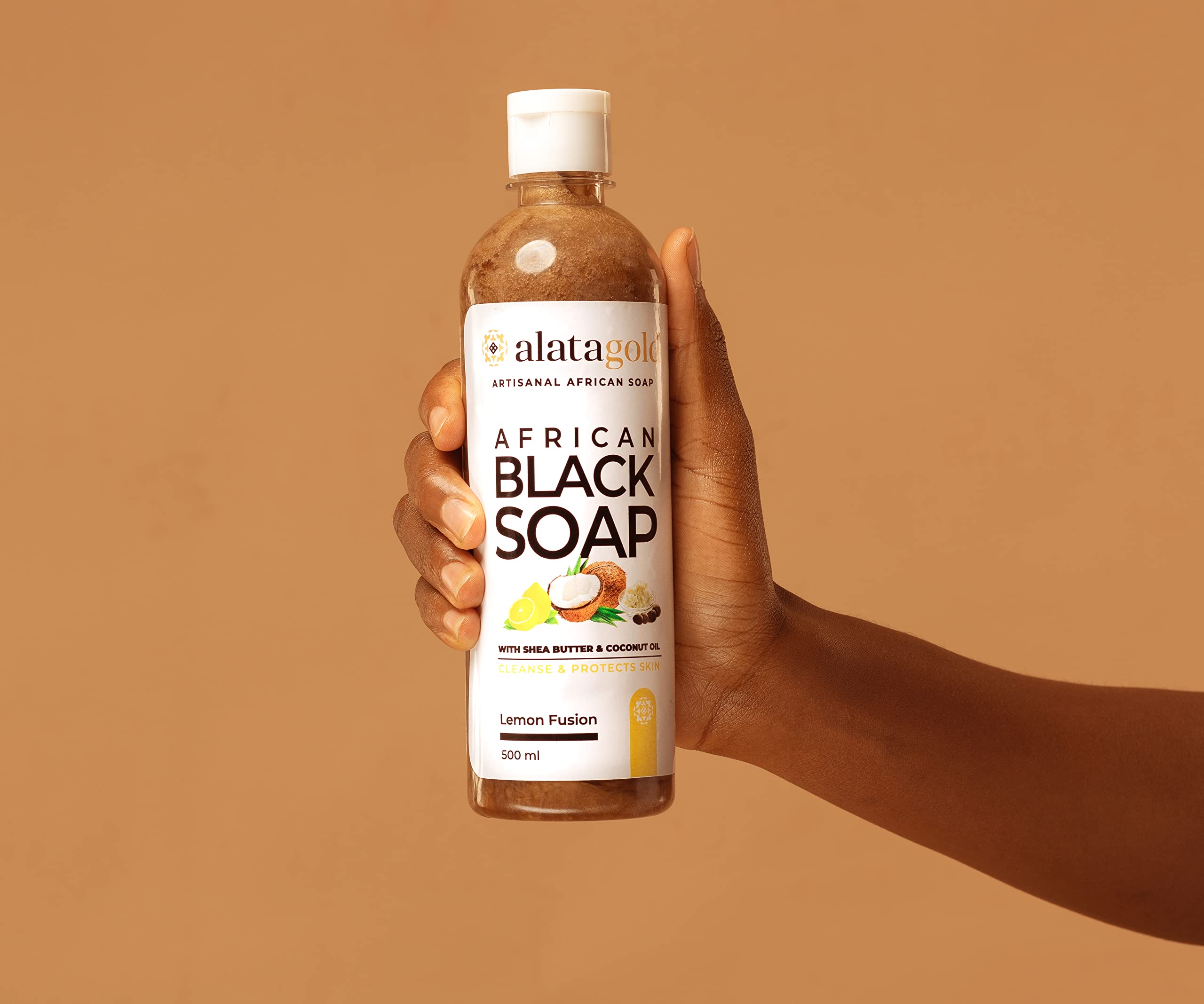 African Black Soap Liquid Body Wash (Pack of 2) - Moisturizing Black African Soap with Shea Butter, Aloe Vera, Honey & Coconut Oil - Deep Cleansing & Hydrating Body Wash for Dry, Sensitive Skin - 16.9 fl oz (Lemon Scent) - Perfect for Daily Shower, Spa Day & Post-Workout Refreshment