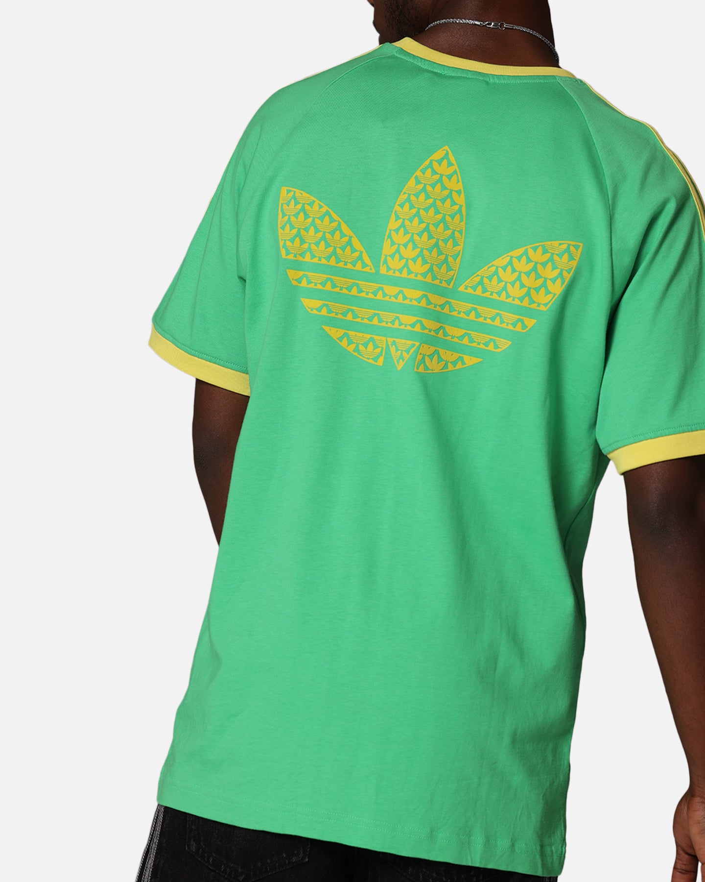 Adidas Monogram Cali T-Shirt for Men - Green Cotton Casual Tee - Perfect for Gym, Streetwear & Everyday Outfits