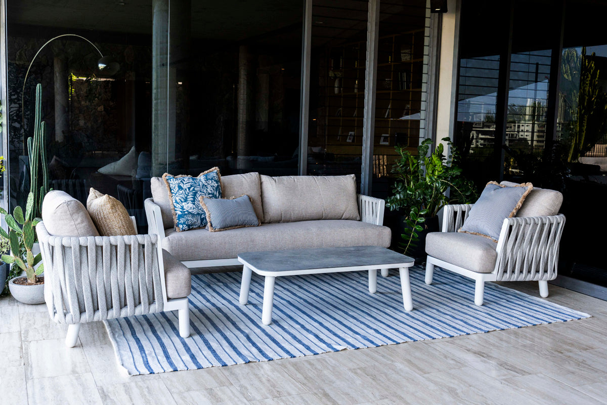 Portsea Hamptons PET Yarn Rug 200x300cm - Eco-Friendly, Non-Slip, Washable Area Rug for Living Room, Bedroom, or Office - Soft and Durable Indoor/Outdoor Carpet