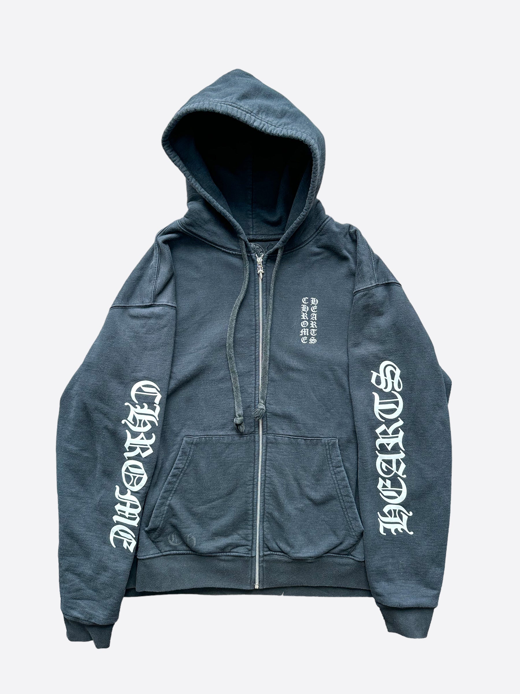 Chrome Hearts Vertical Logo Zip-Up Hoodie for Men & Women - Stylish Streetwear for Casual Outfits & Urban Fashion