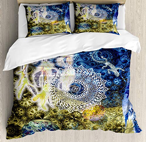 Indigo and Pale Yellow