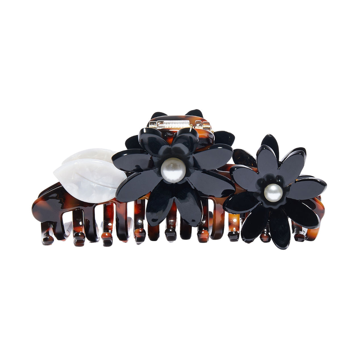 Jet Petunia Claw Hair Clip for Women - Non-Slip Hair Claw Clips for Thick Hair - Fashion Hair Accessories for Ponytail, Bun & Updo Hairstyles - Perfect for Work, Party & Everyday Use