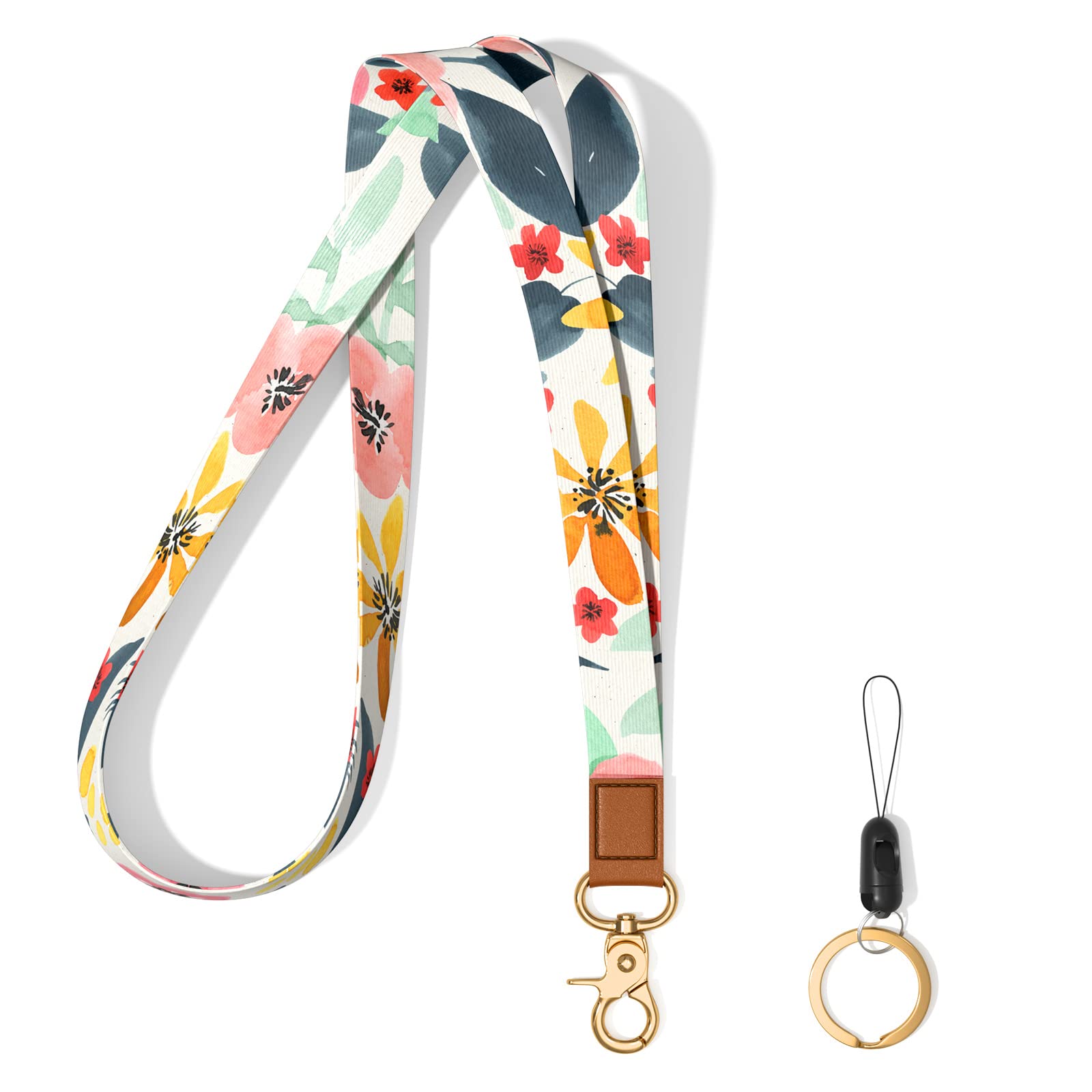 Durable Neck Lanyard Keychain - Adjustable Long Lanyard Strap for Keys, ID Badges, Cards, Wallet & Phone - Perfect for Work, Travel & Outdoor Activities