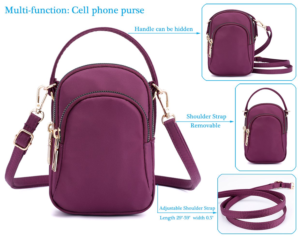 Women's Crossbody Phone Purse - Small Smartphone Wallet Holder for iPhone & Android - Perfect for Travel, Shopping, and Everyday Use