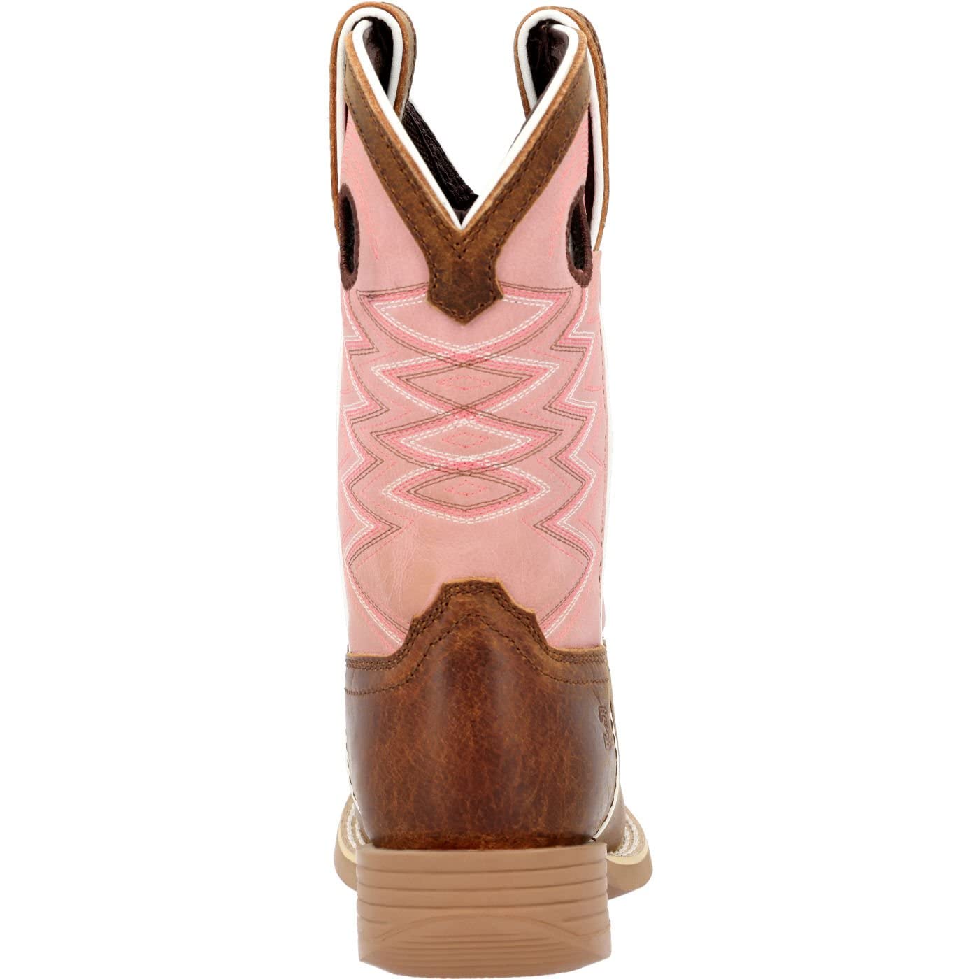Durango Lil Big Kids' Dark Chestnut & Bubblegum Western Boots - Size 4(M) for Girls - Comfortable Cowboy Boots for School, Rodeo & Western Fashion