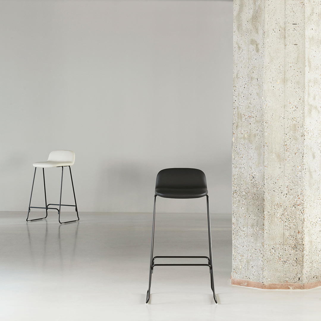 Modern Kitchen Counter Stool with Back Support - Adjustable Height Bar Stool for Breakfast Nook, Dining Room & Home Bar - Comfortable & Stylish Seating Solution