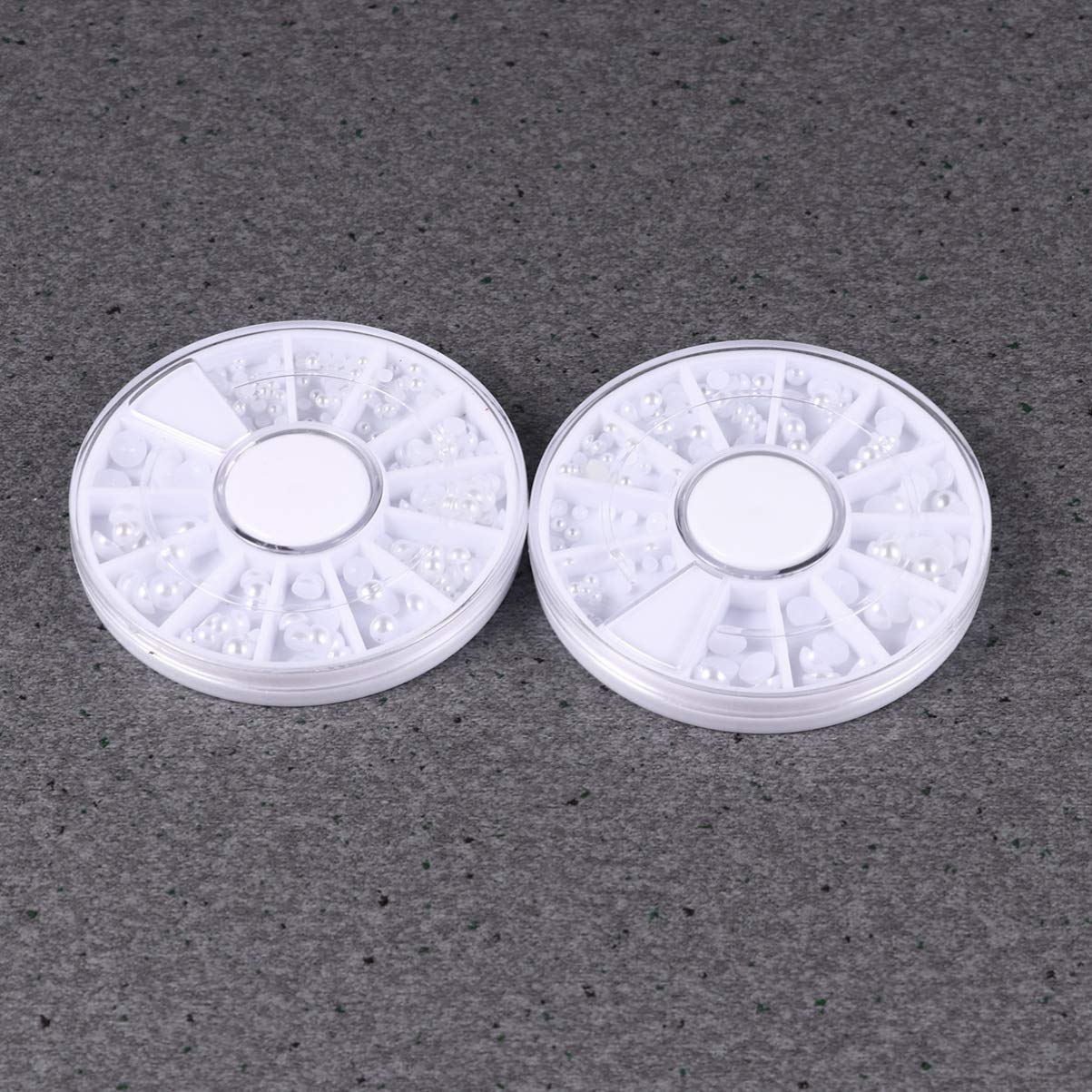 5 Pack 12mm Flatback Nail Pearls for Nail Art & Jewelry Making - DIY Manicure Decor