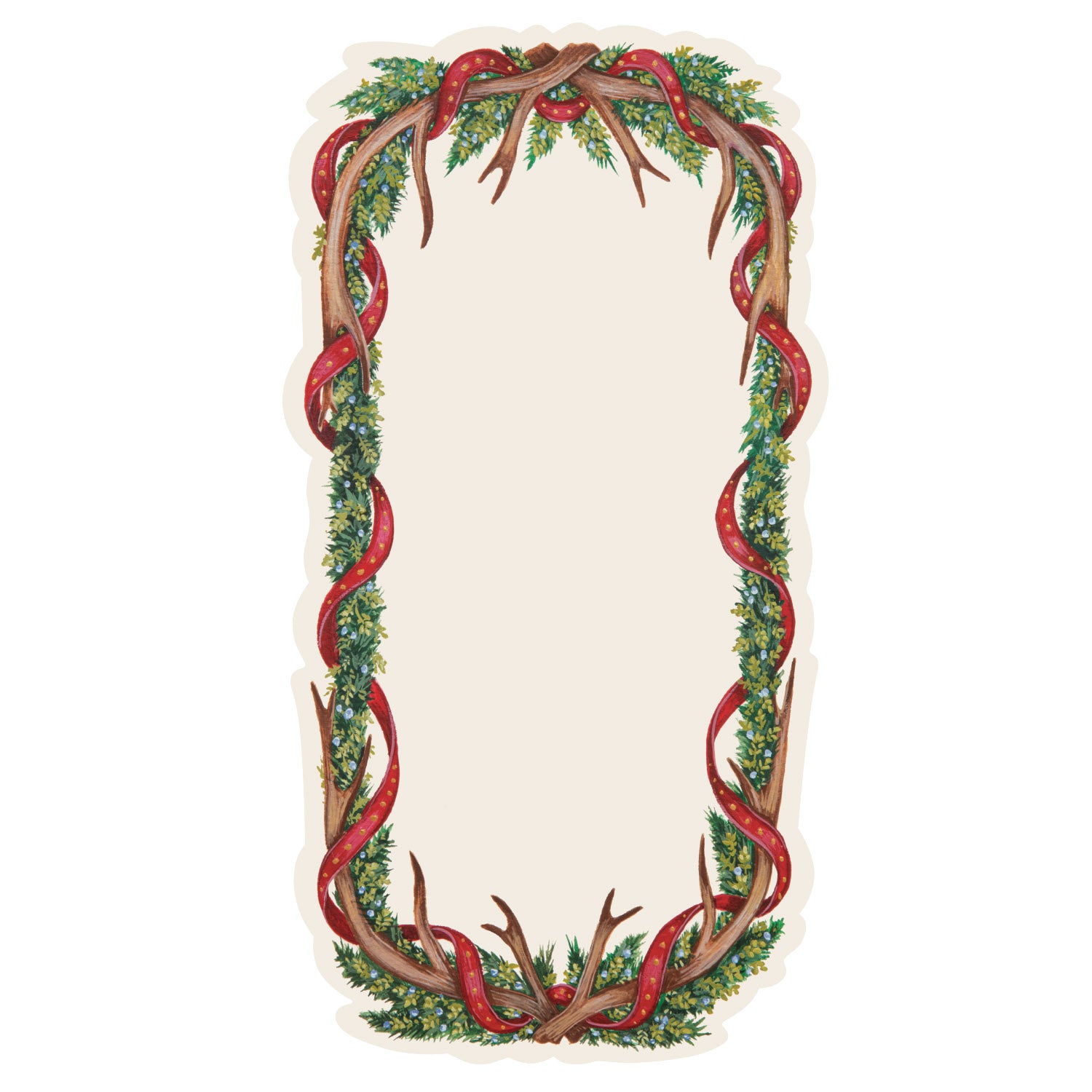 Antler Garland Table Card - Elegant Rustic Wedding Decor for Christmas, Thanksgiving & Holiday Parties - Perfect for Centerpieces, Place Settings & Seasonal Home Decor