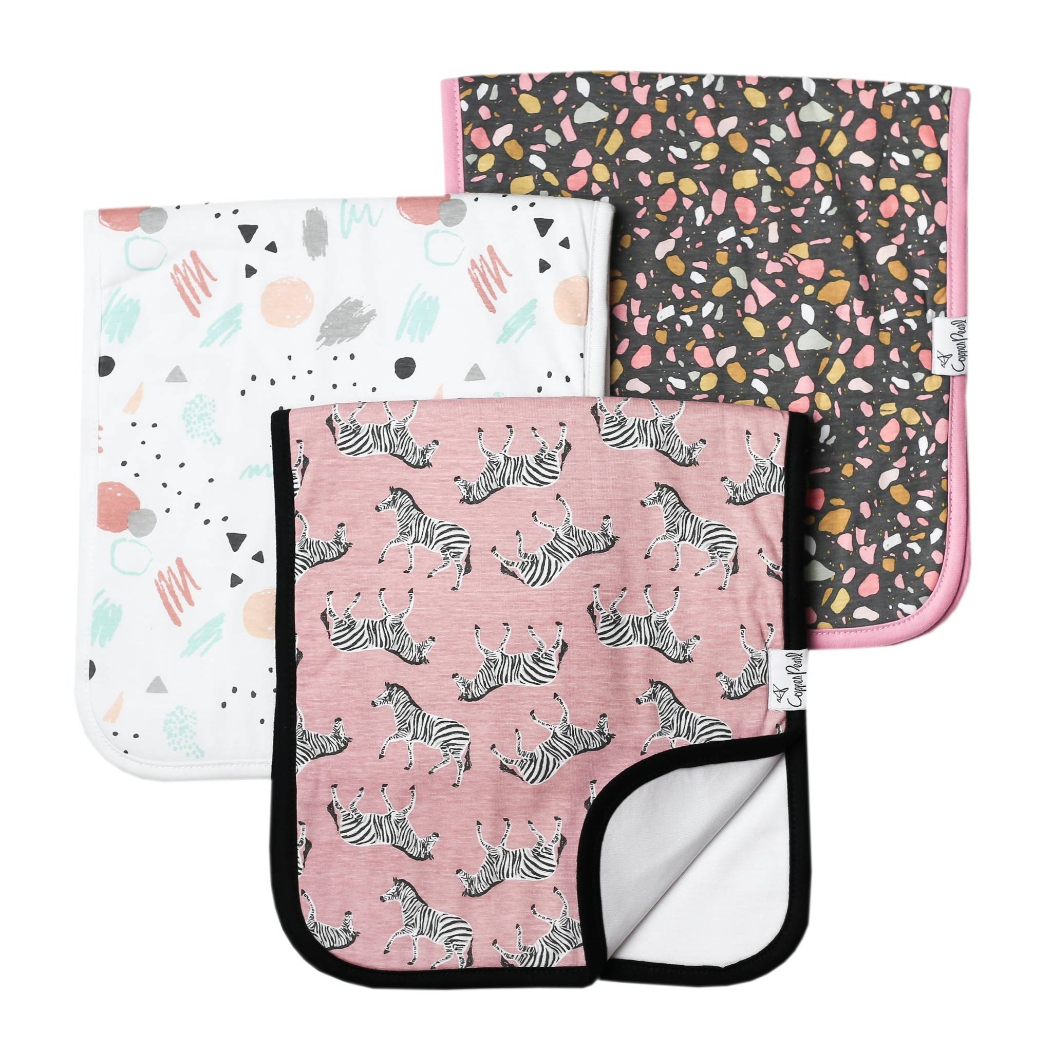 Premium Baby Burp Cloths - Soft & Absorbent 5-Pack for Newborns & Infants - Zella - Perfect for Feeding, Spit-Up & Messy Moments