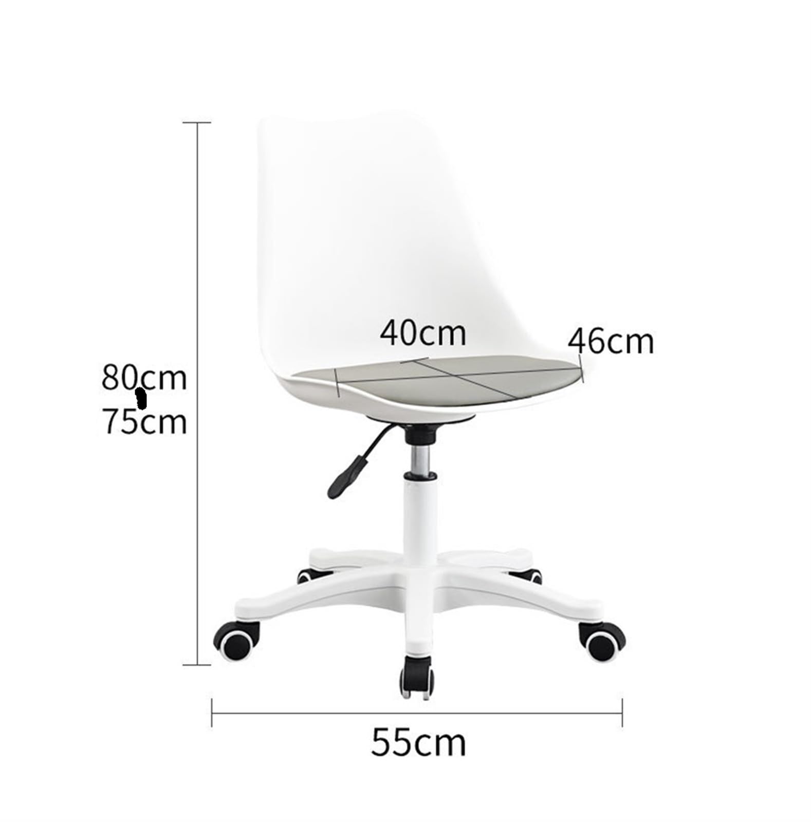 Ergonomic Home Office Desk Chair - Adjustable Swivel Computer Chair with Lumbar Support for Comfortable Work & Study - Perfect for Remote Work, Gaming & Small Spaces