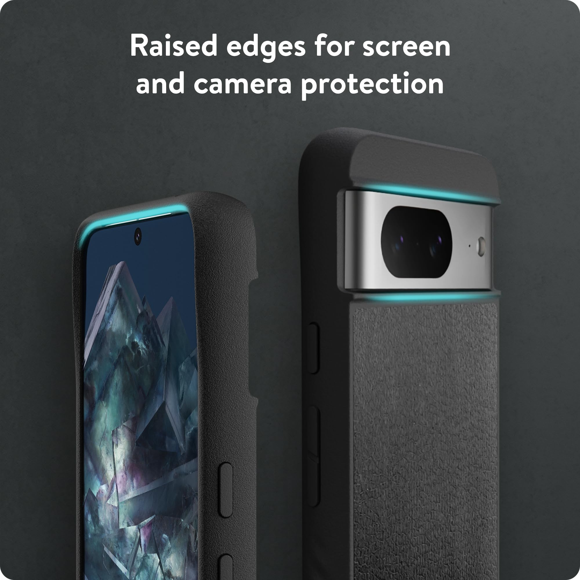 Mous Limitless 5.0 MagSafe Compatible Case for Google Pixel 8 - Shockproof Protective Phone Cover with Black Leather - Perfect for Work, Travel & Outdoor Activities