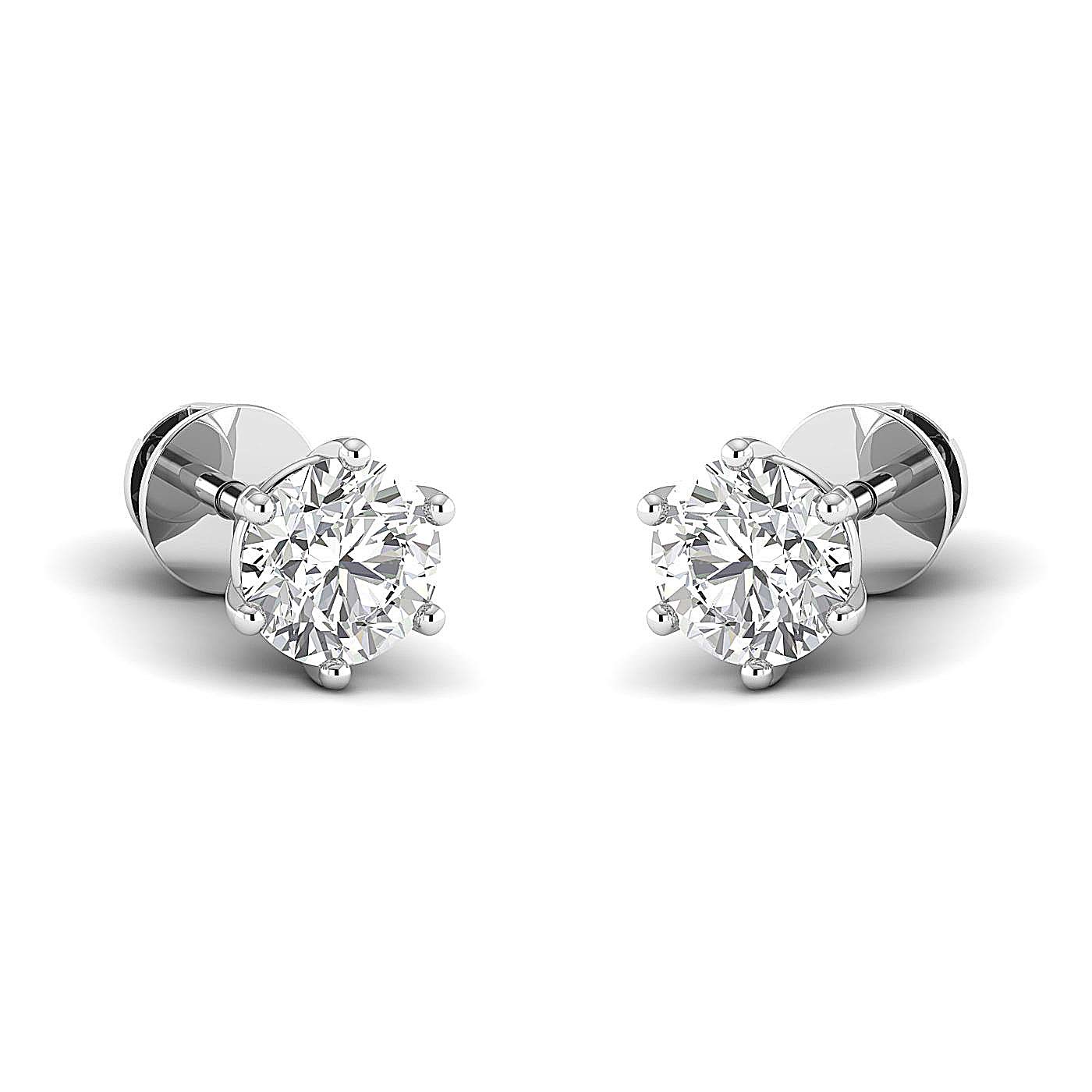 0.3-4 Carat Moissanite Stud Earrings for Women - Sterling Silver & Gold Round Brilliant (FG/VVS) Diamond Alternative Jewelry - Valentine's Day, Anniversary & Birthday Gifts - Perfect for Weddings, Parties & Everyday Elegance