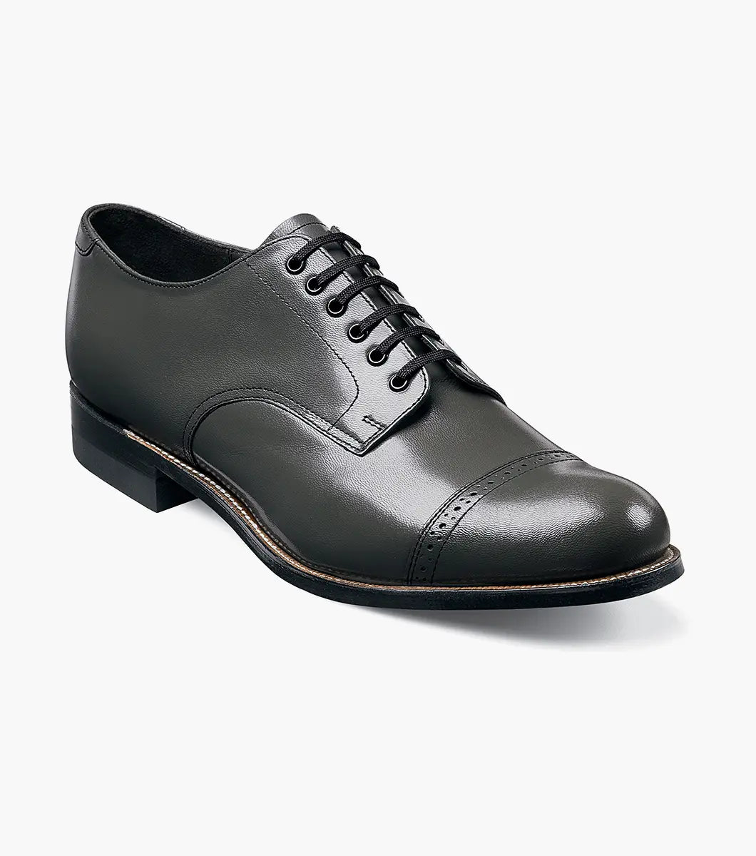 Madison Cap Toe Oxford Dress Shoes for Men - Steel Gray Wide Width (EE) - Classic Business & Formal Wear for Office, Weddings & Special Occasions