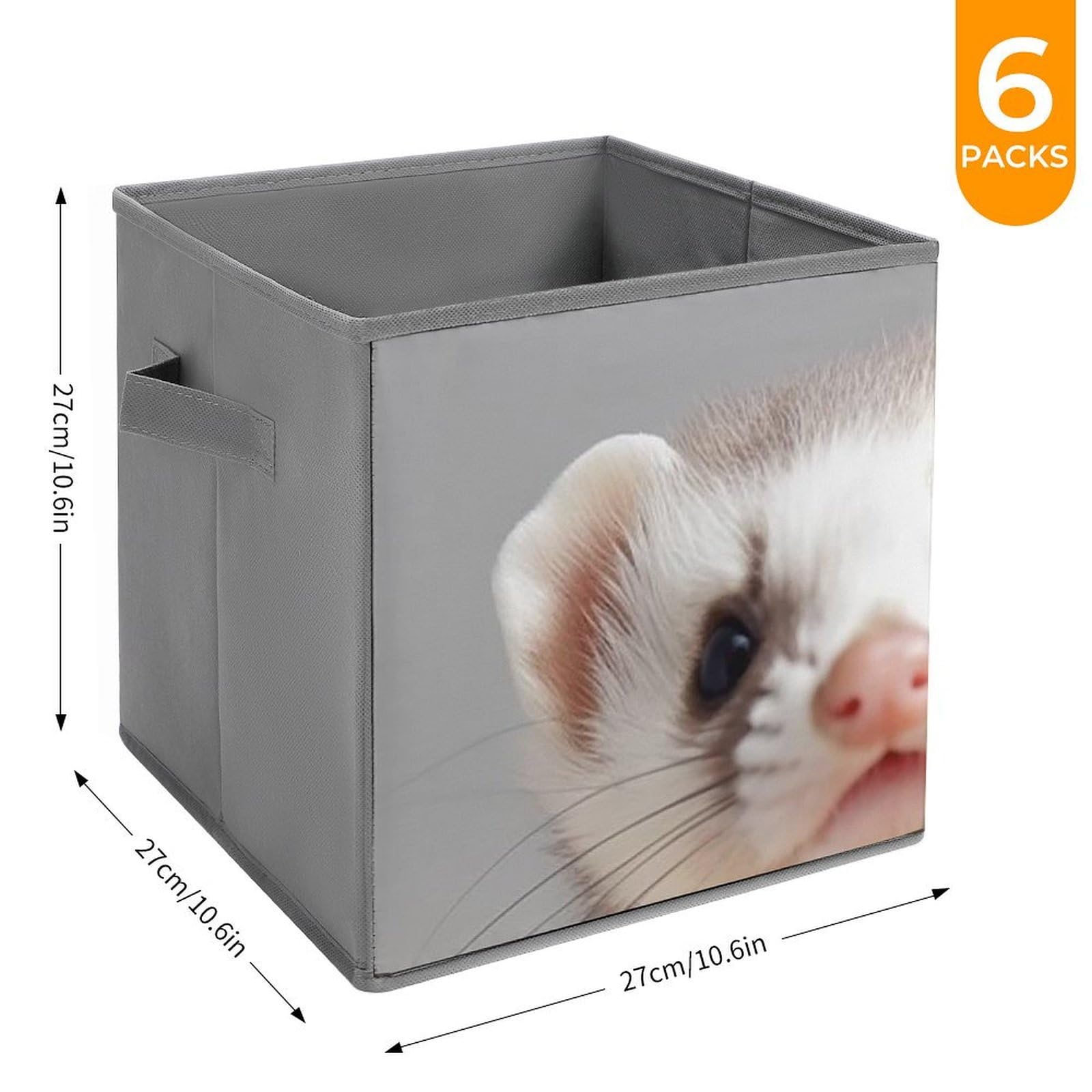 6-Pack Collapsible Storage Bins with Handles - Large Closet Organizer Baskets for Clothing, Toys & Home Organization | Perfect for Bedroom, Closet & Nursery Storage