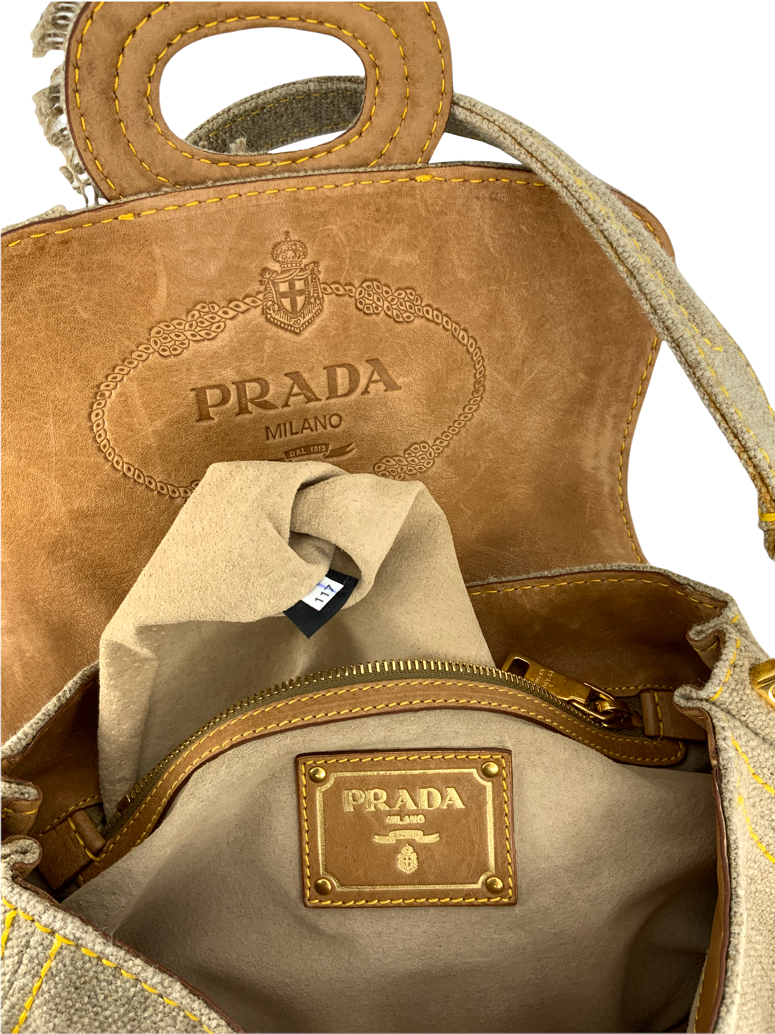 Prada Pattina Sottospalla Fringe Canvas Large Flap Crossbody Bag for Women | Luxury Designer Shoulder Purse | Perfect for Parties, Dating & Evening Events