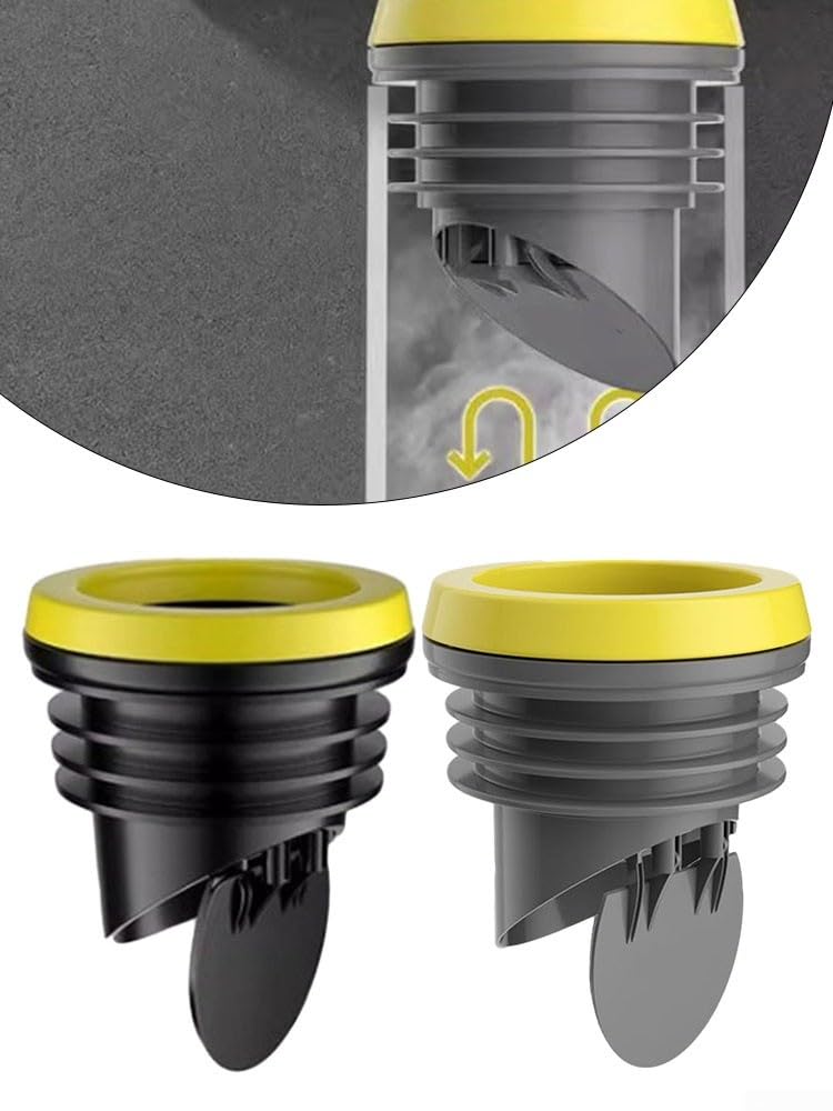 **Toilet Flange Wax Ring with Backflow Prevention Valve - Leak-Proof Rubber Seal for Drain Pipe - Toilet Flange Sealing Ring Check Valve (Black) - Ideal for Bathroom Plumbing Repairs and Leak Prevention**