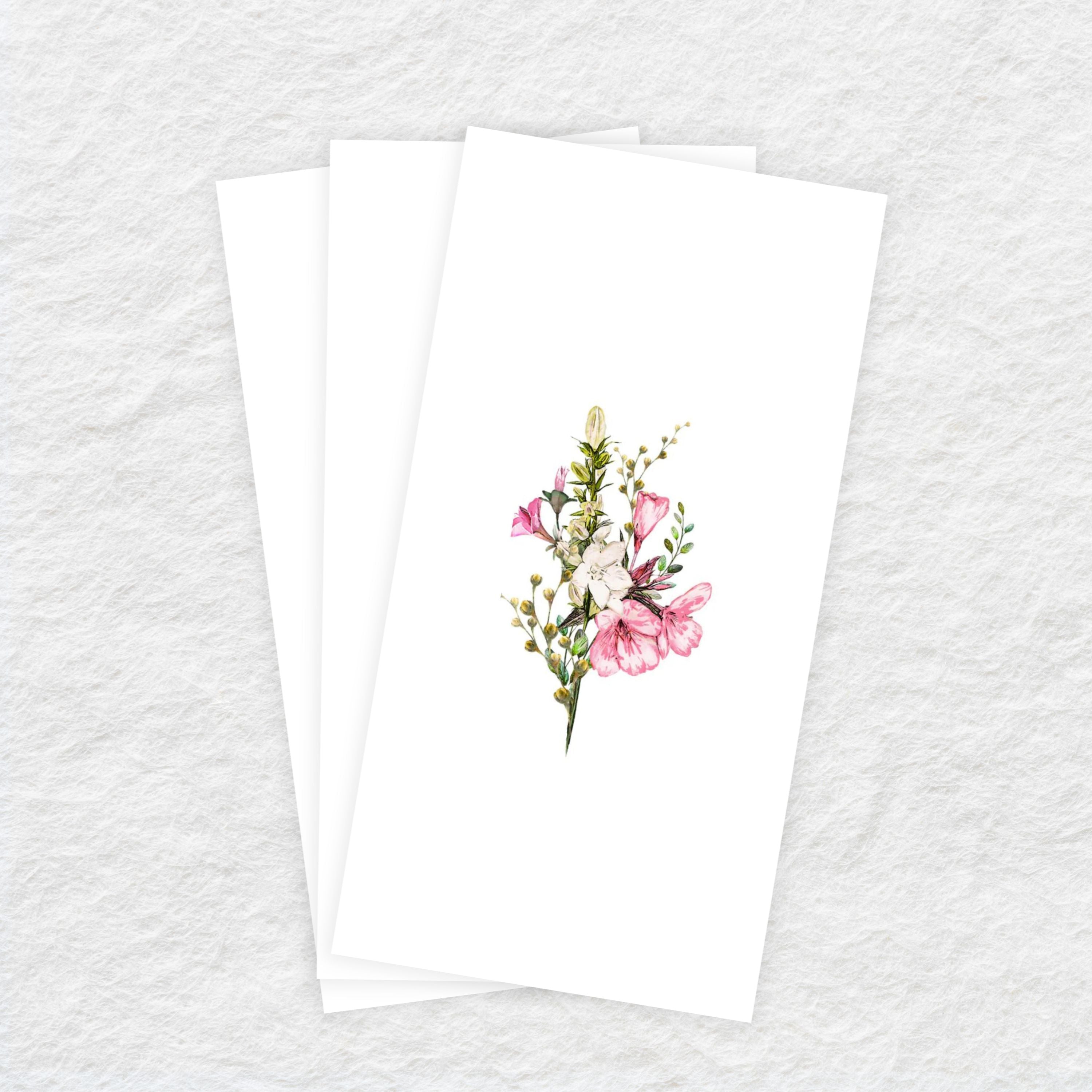 Disposable Linen-Like Paper Guest Towels - 16 Pack Summer Floral Blossom Design | Perfect for Parties, Weddings & Home Decor