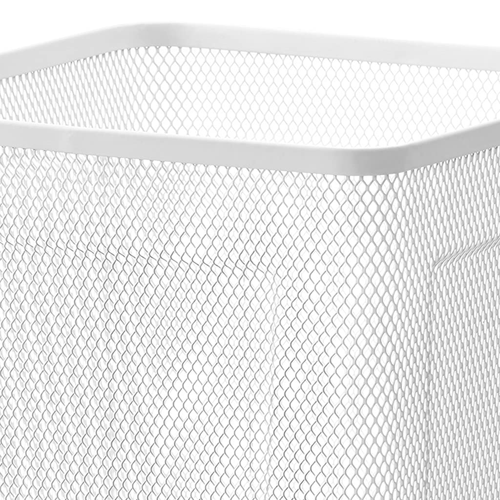 Stainless Steel Mesh Rectangular Trash Can - Home & Office Waste Paper Recycling Bin for Kitchen, Study, and Desk Side | Eco-Friendly Small Garbage Basket for Paper Waste Disposal & Organization