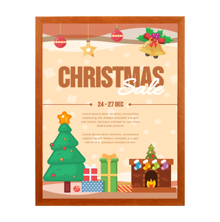 20x28 Inch Wooden Poster Frame - Wall Mounted Swing Frame for Art, Photos & Posters - Perfect for Home, Office & Gallery Displays
