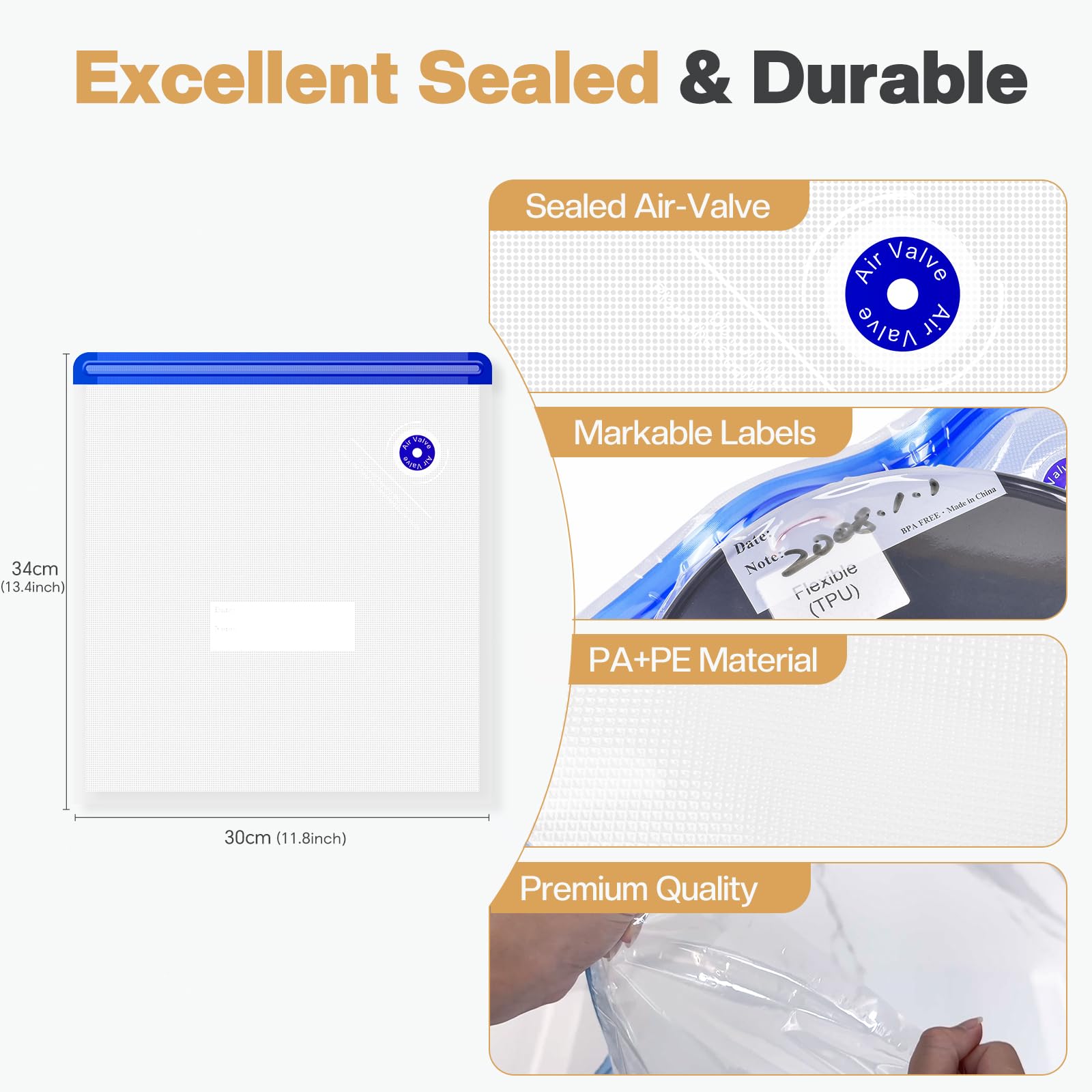 20 Pack Vacuum Storage Bags for 3D Printer Filament with USB Air Pump | Moisture-Proof Spool Sealing Kit | Perfect for PLA, ABS Filament Storage & Organization