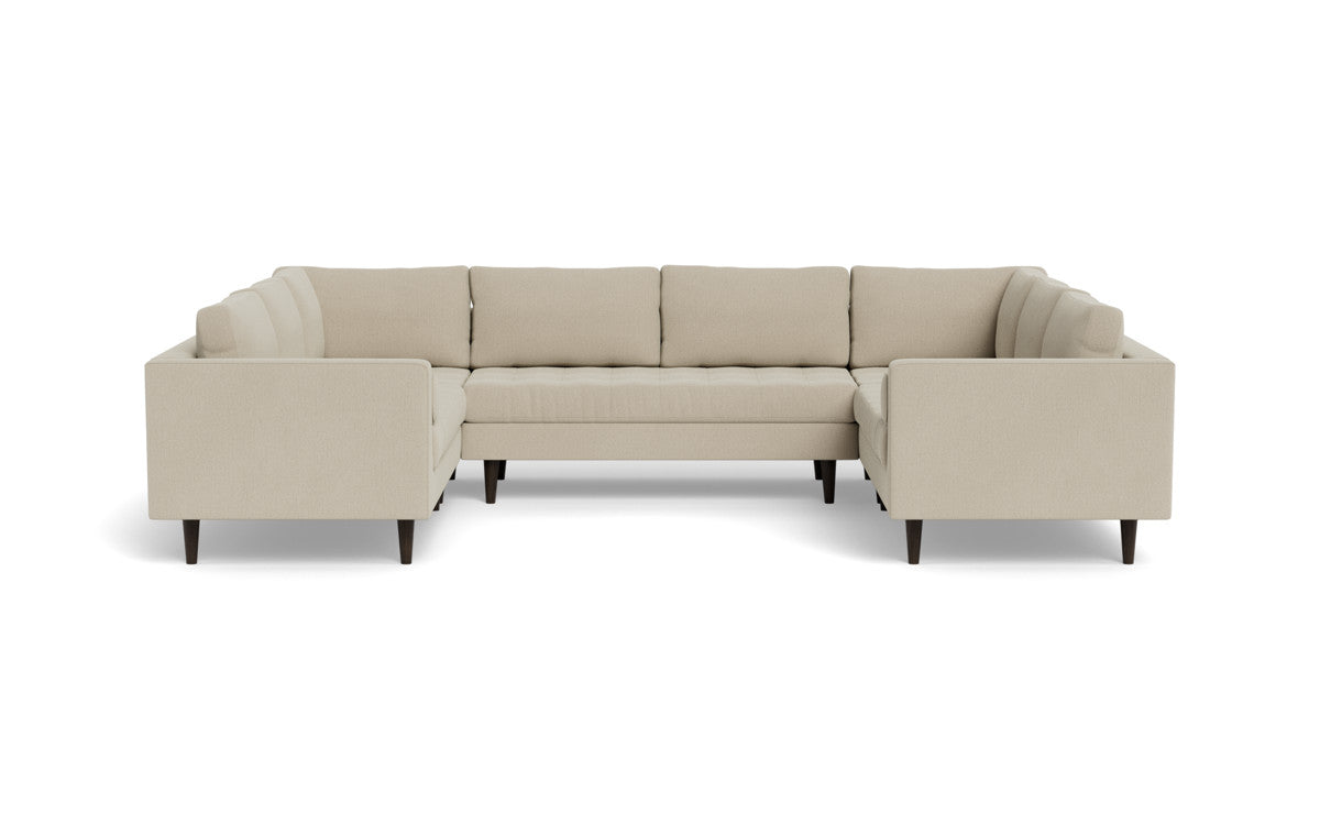 Ladybird 134 U Sectional Sofa - Modern L-Shaped Couch with Reversible Chaise, Soft Fabric Upholstery for Living Room, Family Room, or Home Theater