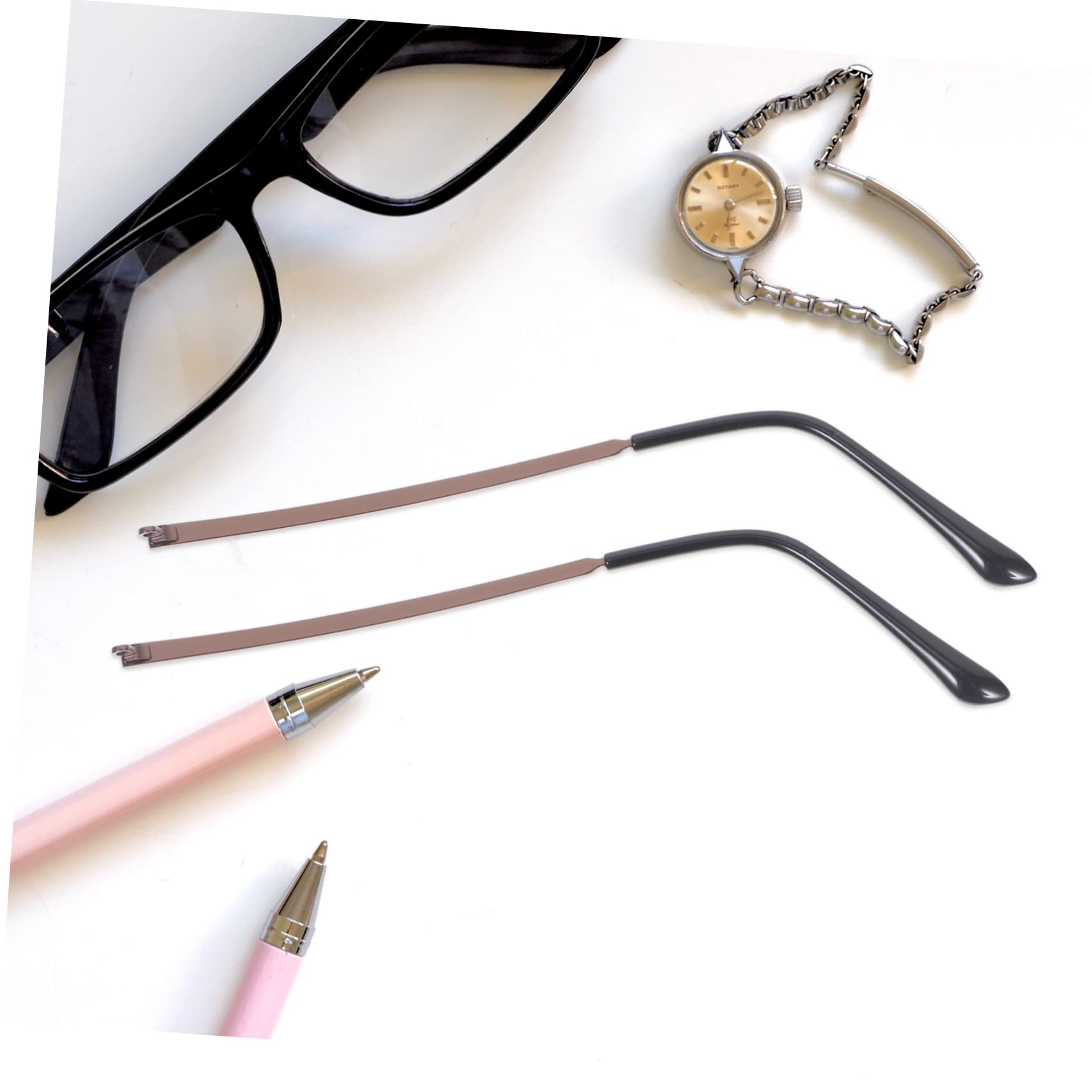 ULTECHNOVO 5 Pairs Metal Sunglasses Replacement Arms & Legs - Black Glasses Frame Repair Parts with Press Studs for Eyewear Accessories (Perfect for DIY Glasses Repair & Sunglasses Maintenance)
