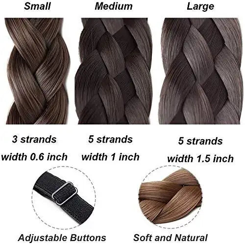 Elastic Stretch Plaited Braid Hairpiece - Natural Looking Hair Extension for Women - Perfect for Cosplay, Weddings & Daily Styling