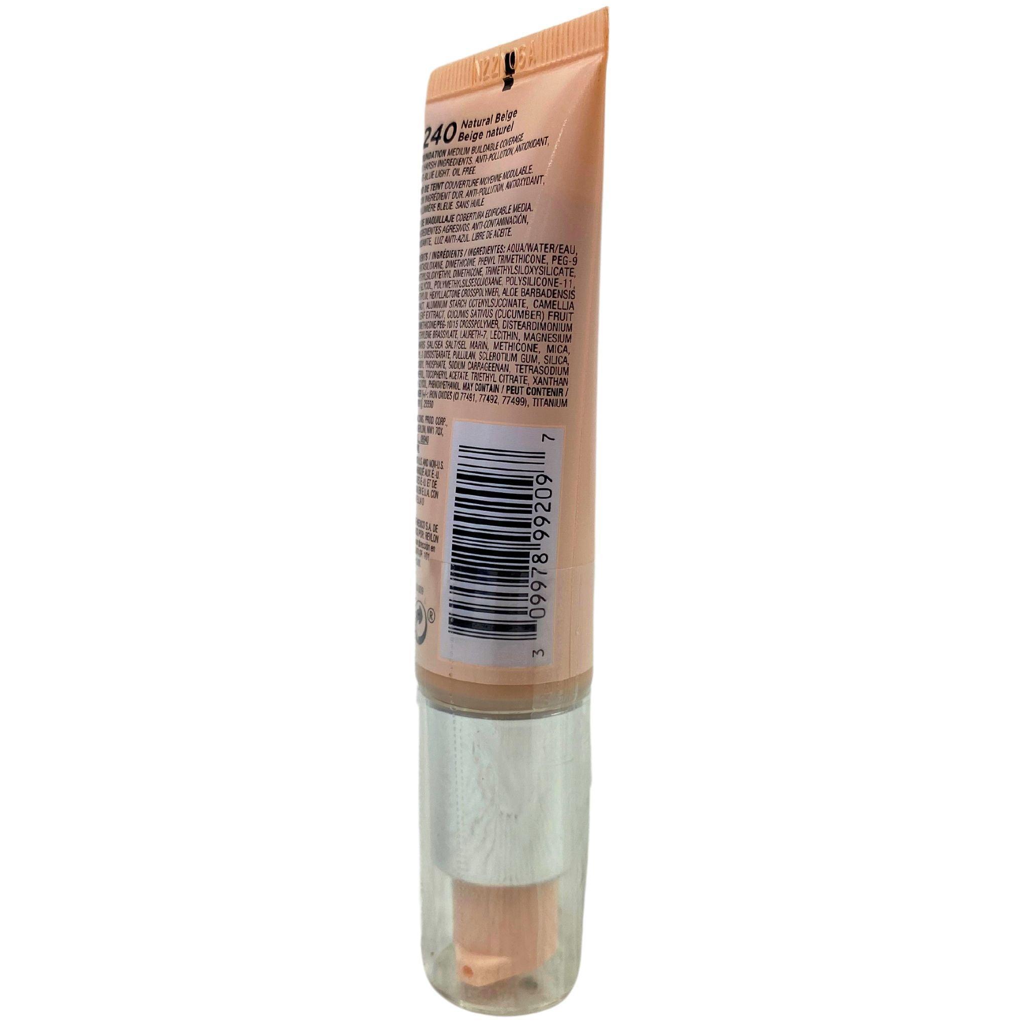 Revlon Photoready Candid Natural Finish Anti-Pollution Foundation - 240 Natural Beige, 0.75 oz (70 Pcs Lot) - Lightweight Daily Wear Makeup for Flawless Coverage at Work & Social Events
