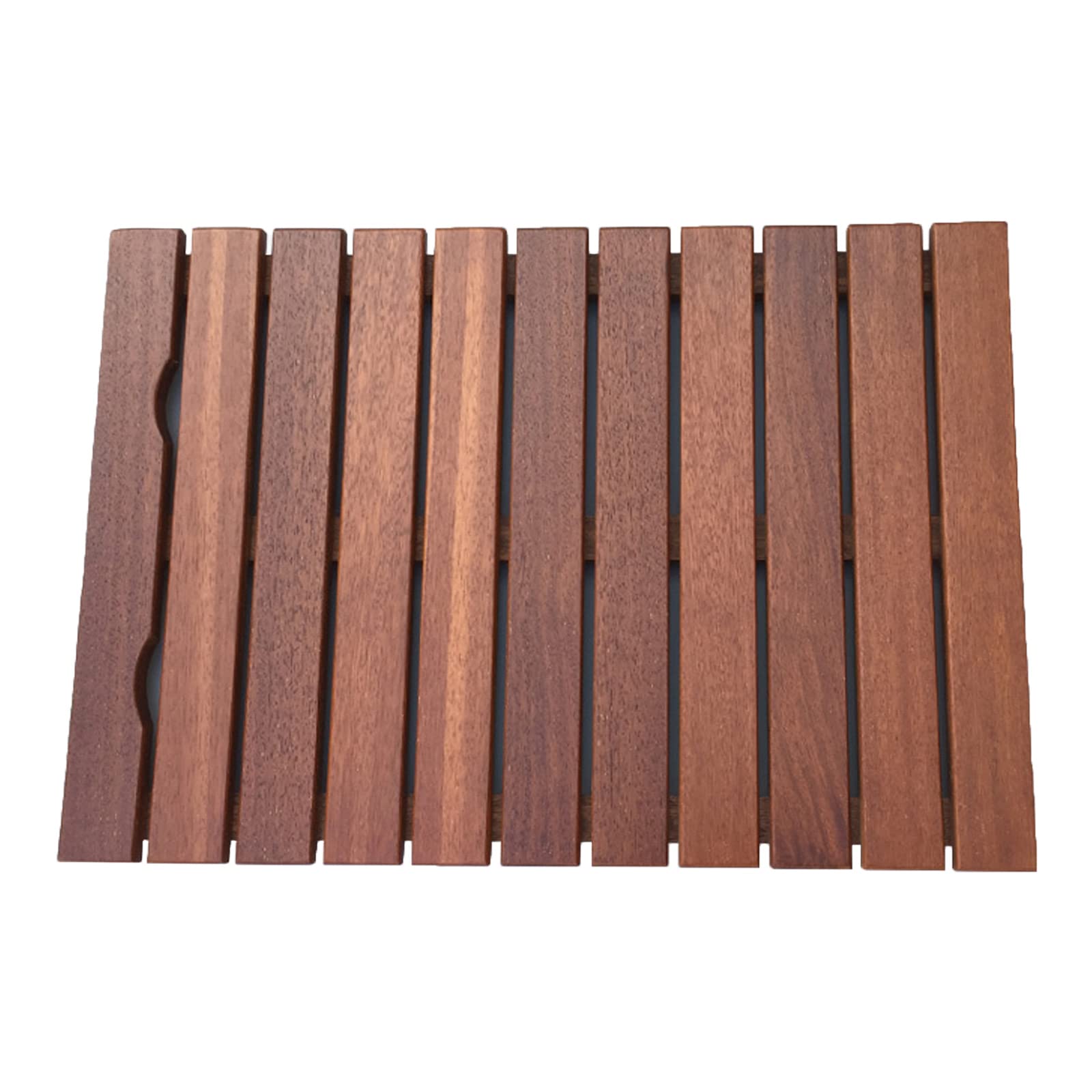 Natural Bamboo Shower Mat - Luxury Wooden Bath Mat for Spa & Bathroom Floor - Eco-Friendly Rectangular Shower Mat (30x30 Inch) - Perfect for Bathroom, Spa, and Shower Use