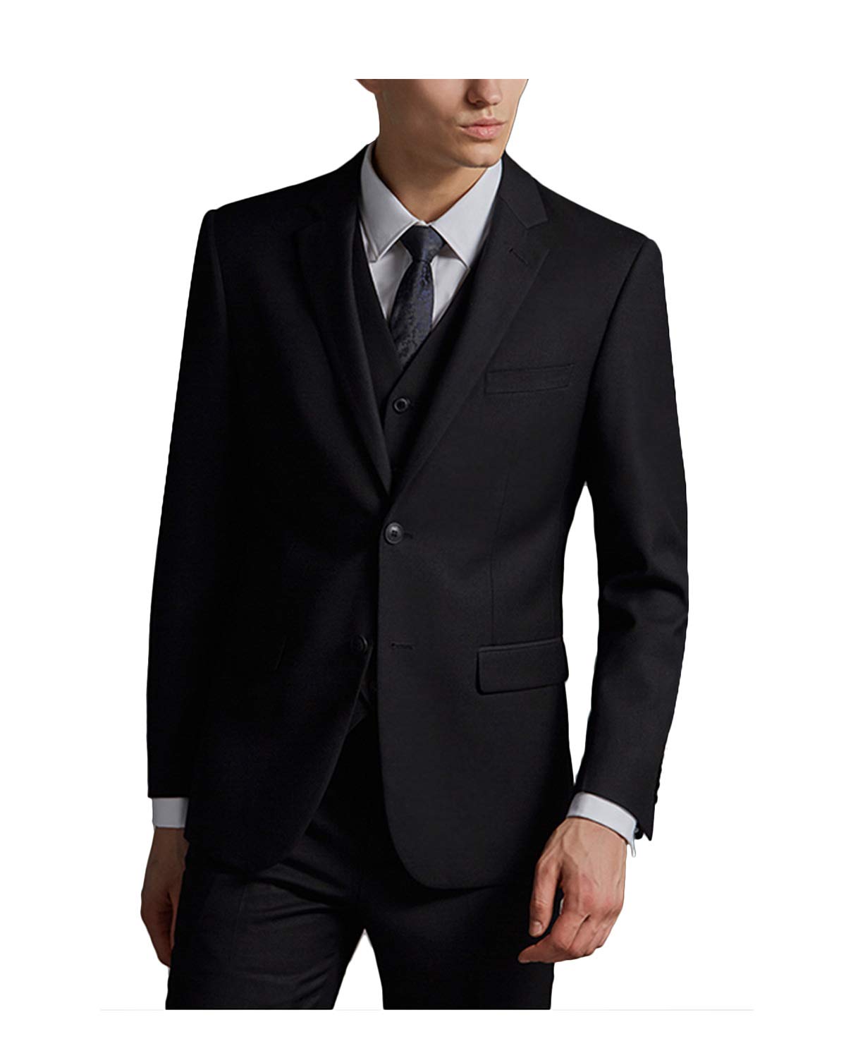 GATMSTZ Men's Slim Fit 3-Piece Suit - Notch Lapel Business Tuxedo for Wedding, Party & Formal Occasions | Office Wear, Prom, Groom Attire & Special Events
