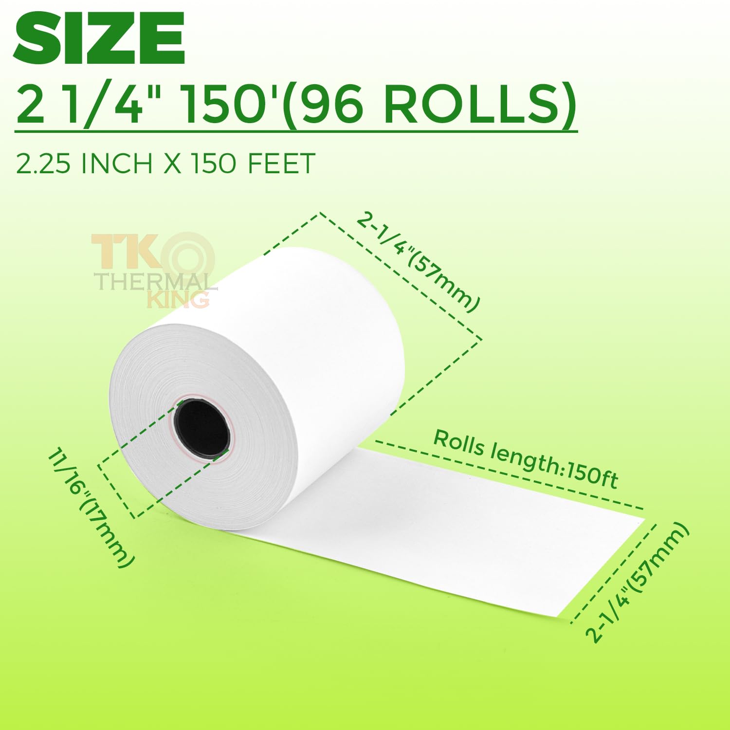 (96 Rolls) 2 1/4
