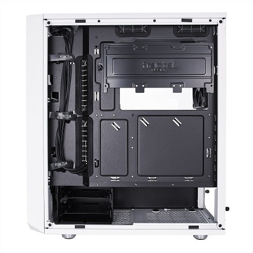 Meshify C White ATX Mid Tower PC Case - Clear Tempered Glass Window, High Airflow Design for Gaming & Workstation Builds - Perfect for RGB Showcases & High-Performance Cooling Systems