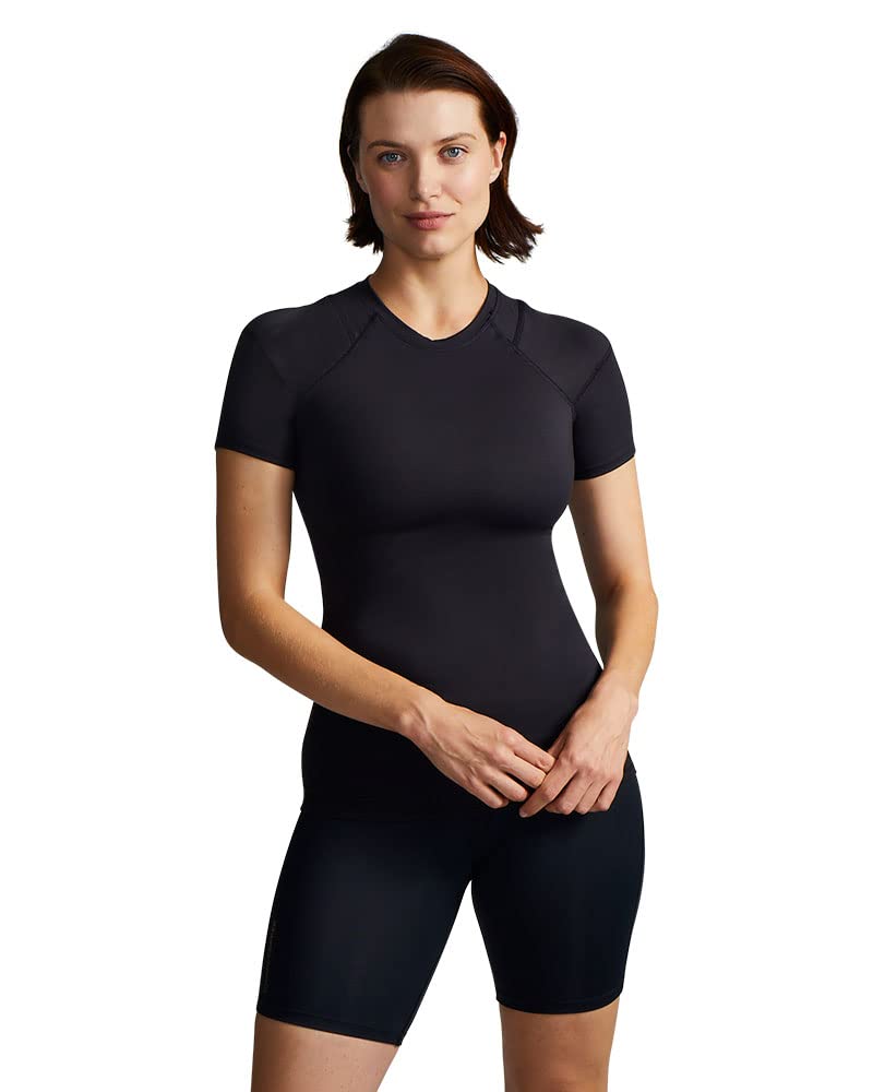 Tommie Copper Women's Posture Corrector Shoulder Support Compression Shirt - UPF 50 Sun Protection for Workouts, Yoga & Daily Wear