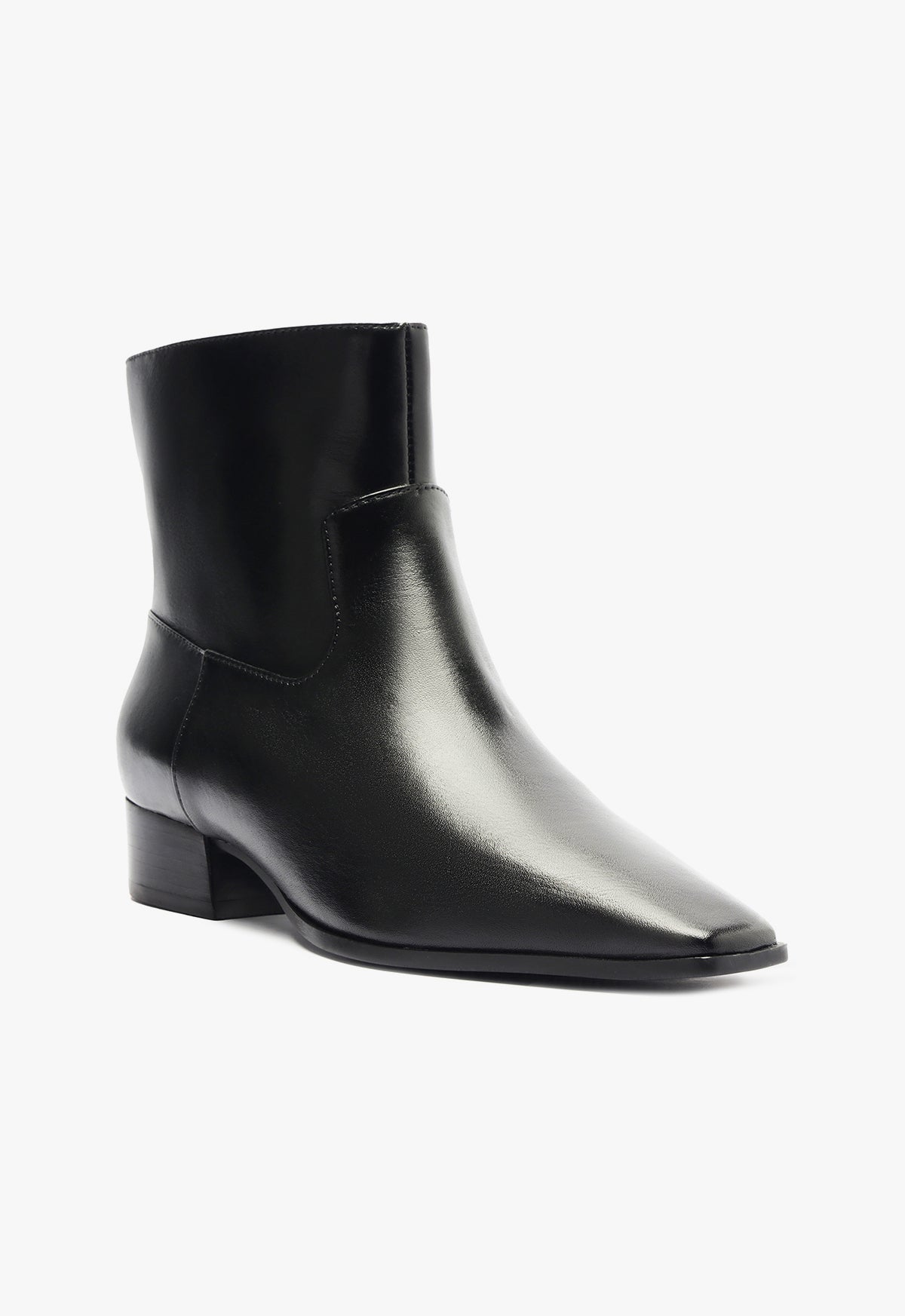 Helena Atanado Low Heel Leather Bootie Women's Ankle Boots - Stylish & Comfortable for Casual Outings, Office Wear & Date Nights (Model: S2204400010003)