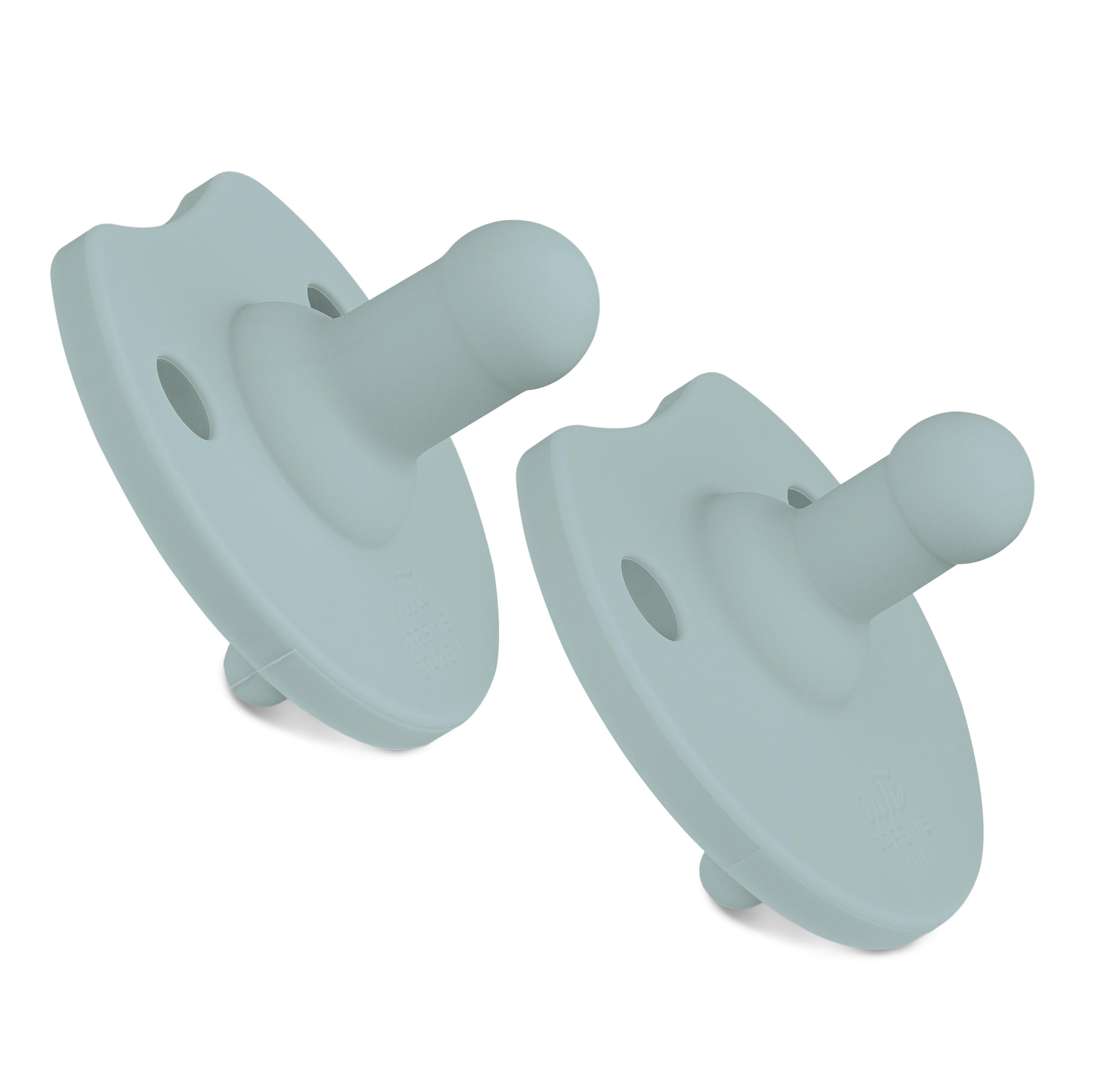 Ryan & Rose Cutie PAT Pacifier Teether - Preemie Kit in Mist | Soothing Baby Pacifier & Teether for Newborns & Infants | Perfect for Travel, Sleep & Teething Relief
