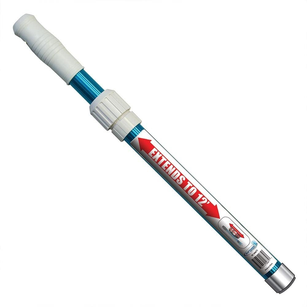 12' Blue Torrent 2-Piece Telescopic Pool Pole for Cleaning & Maintenance - Perfect for Swimming Pools, Spas, and Above Ground Pools