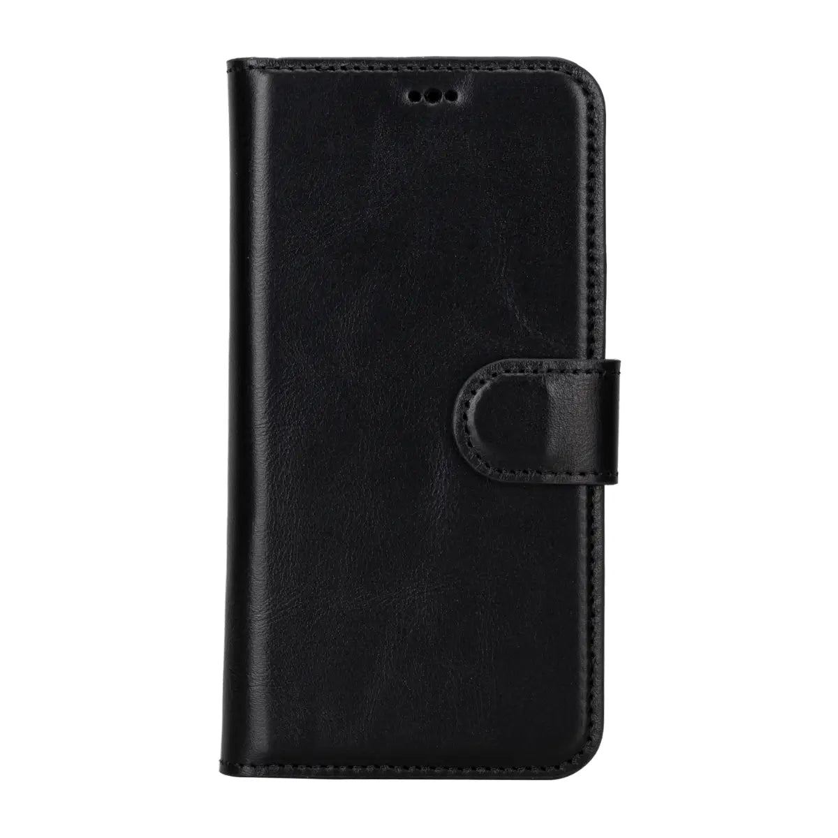 Premium Black Leather Wallet Case for iPhone 15 Pro - Slim RFID Blocking Phone Cover with Card Slots | Perfect for Everyday Use, Travel & Business Meetings